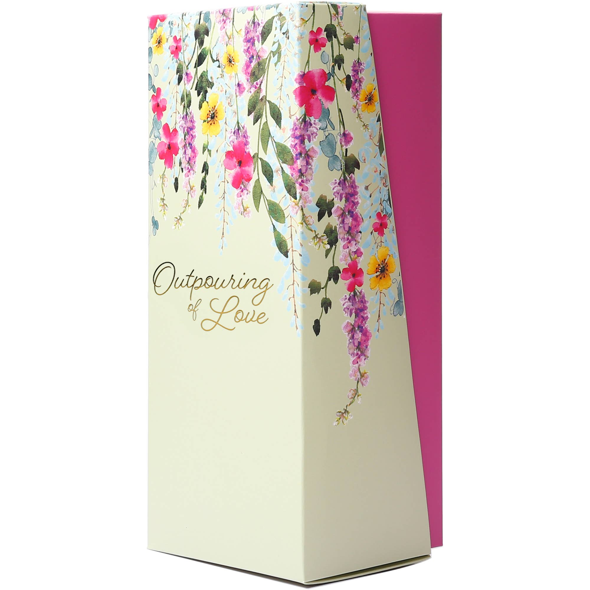 Pavilion 19 oz crystal wine glass in a gift box, elegantly designed for a grandma, showcasing intricate craftsmanship.
