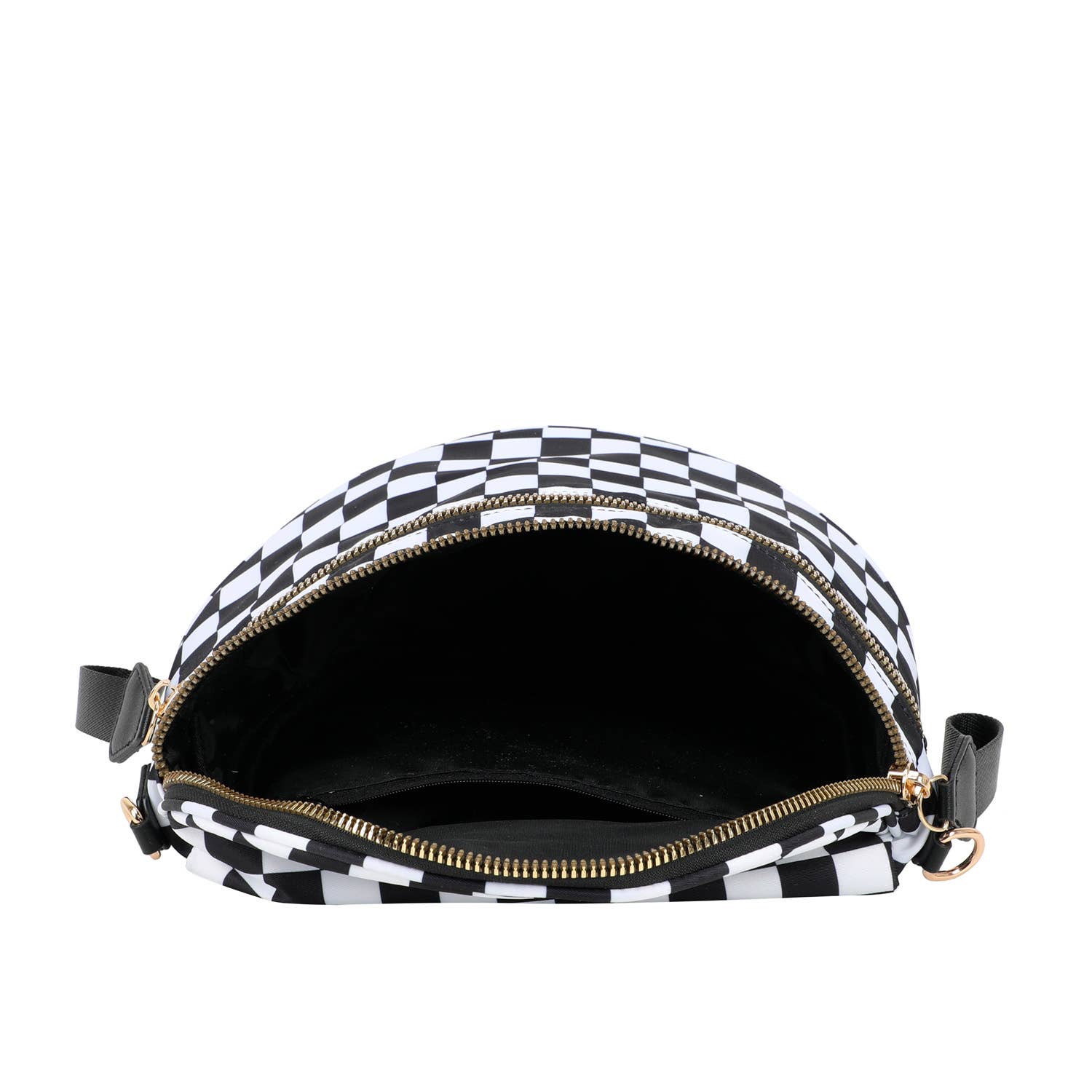 Paulina Nylon waterproof crossbody bag by AMPERE CREATIONS featuring multiple compartments and a sleek design.