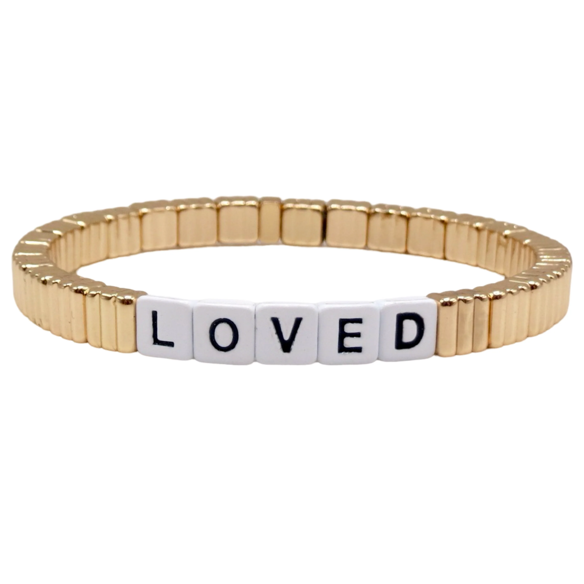 Stackable Loved Gold Line Bracelet - Let's Bag It