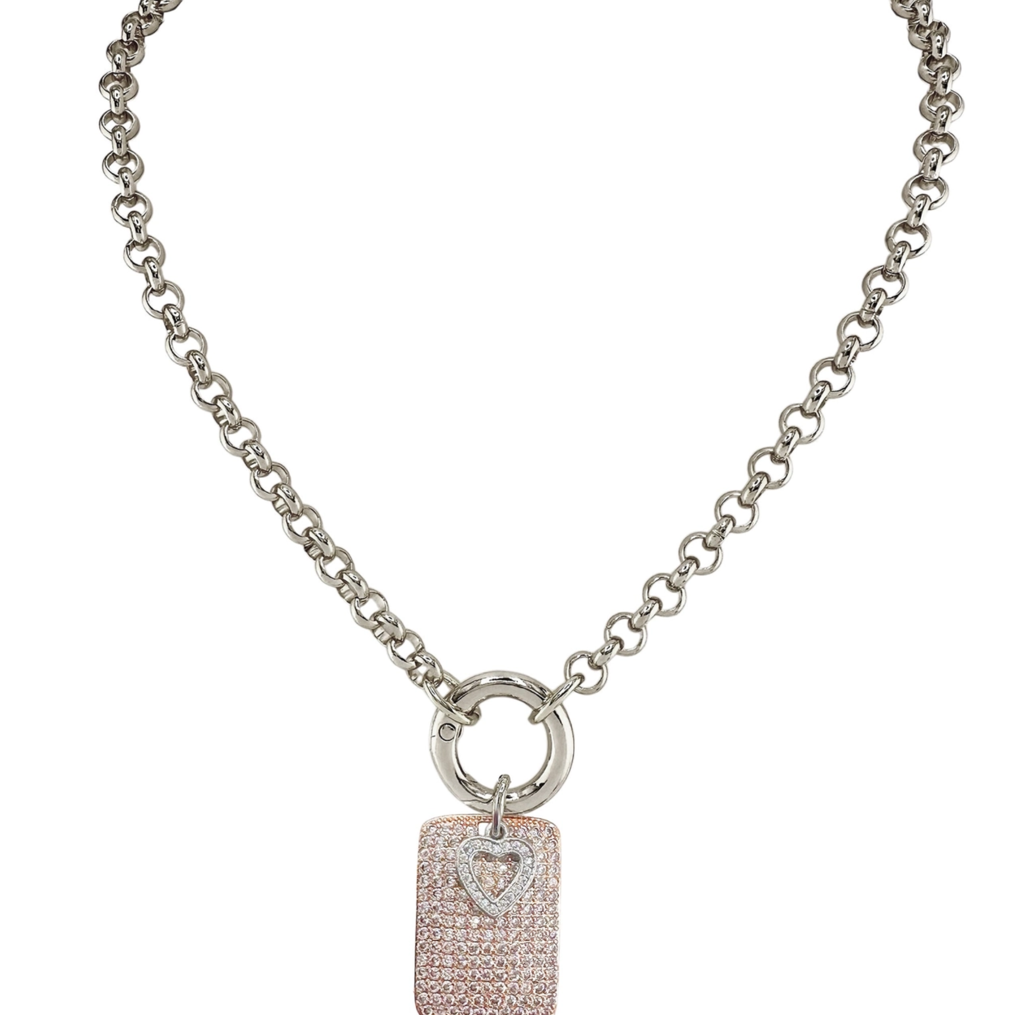 Camila Heartfelt Luxe Dog Tag Necklace - Let's Bag It