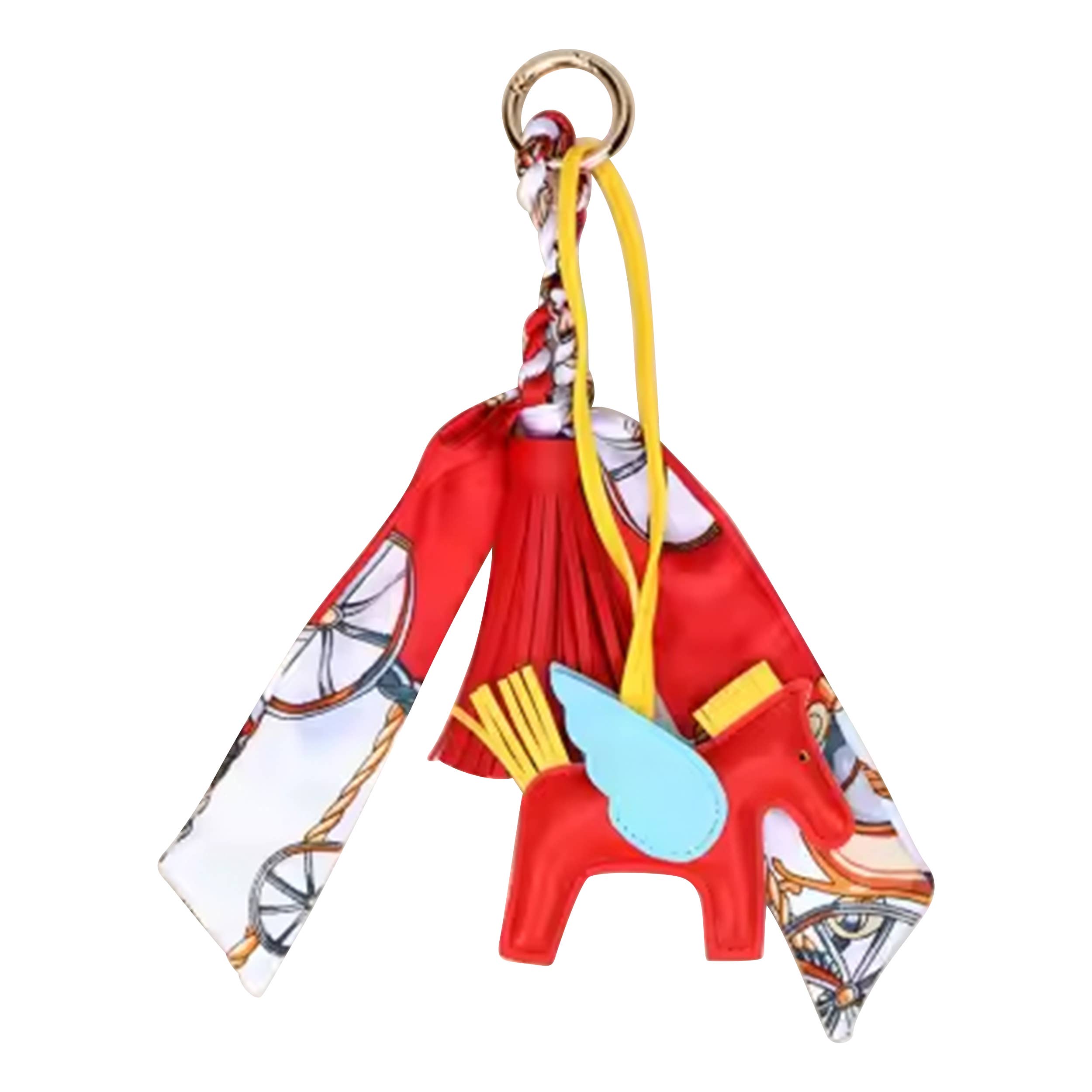Malibu Sugar horse charm bag charm with a stylish scarf, featuring a detailed horse design and decorative accents.