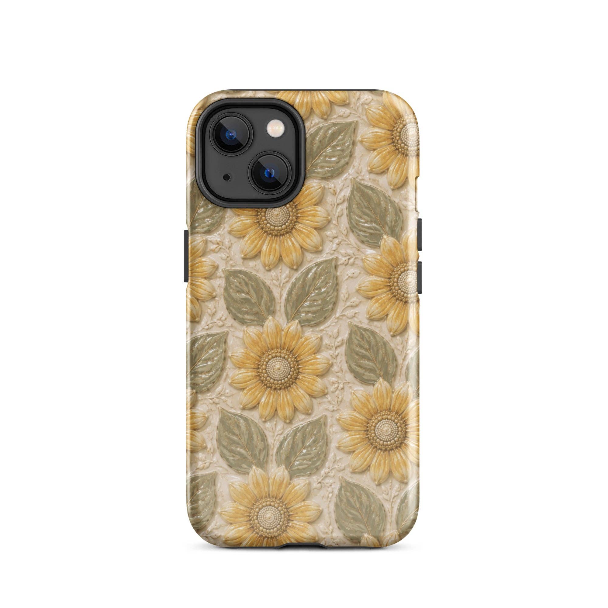 Green Tan Honey Flowers iPhone Case - Lets Bag it x Kiaras Creative