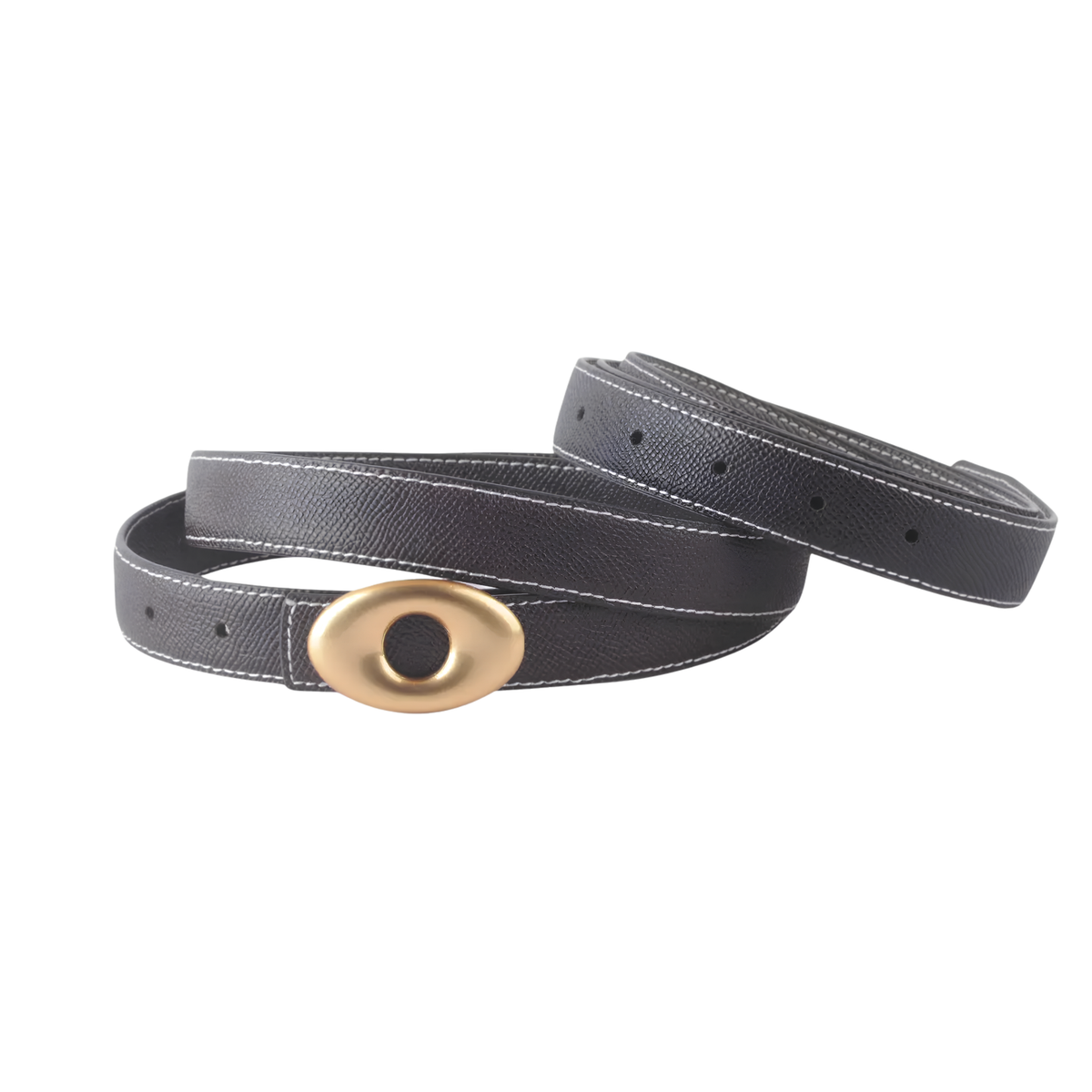 Reversible Epsom Leather Belt with Oval Buckle | 2-in-1