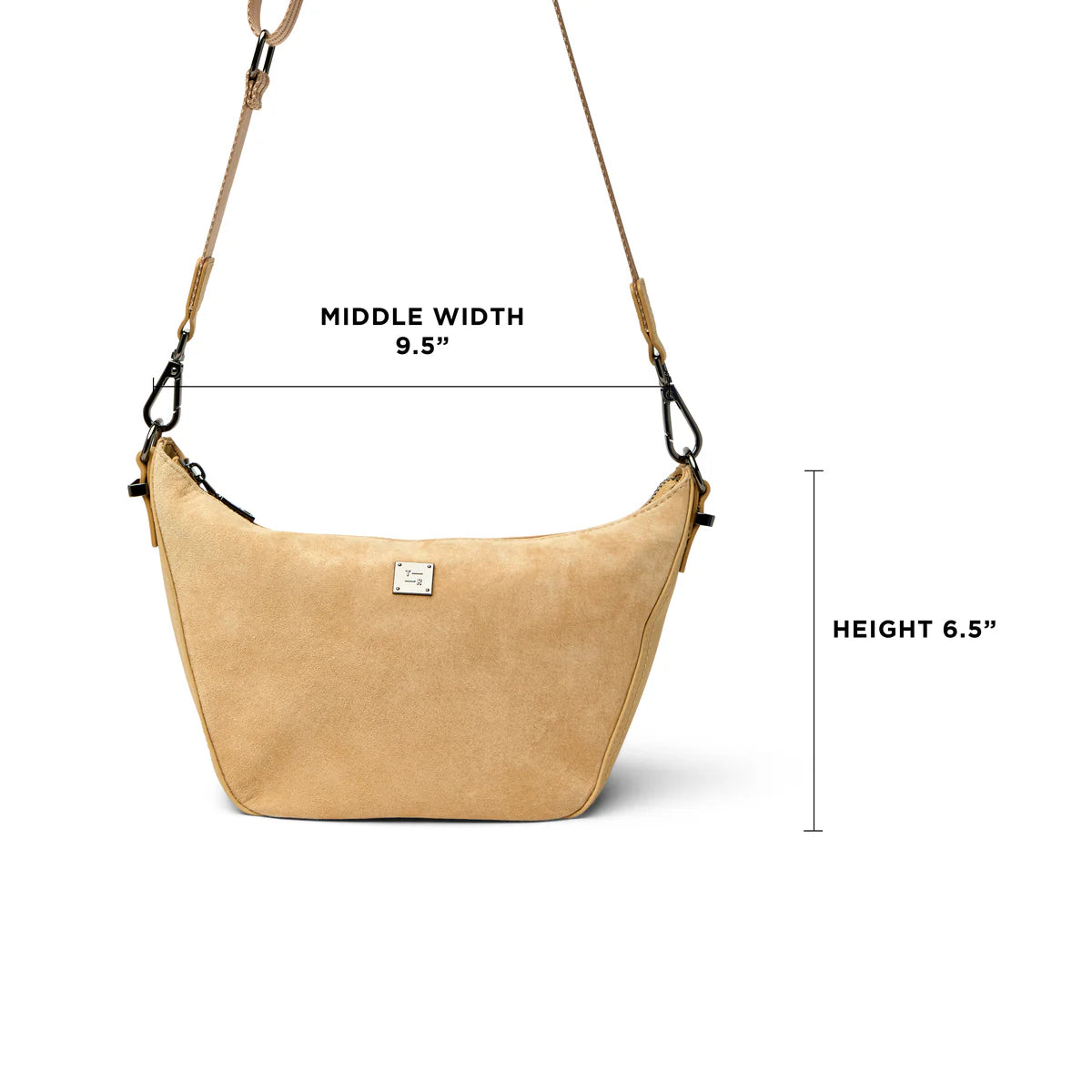 Think Royln Moonbeam bag with sleek design, featuring black fabric and stylish shoulder strap.