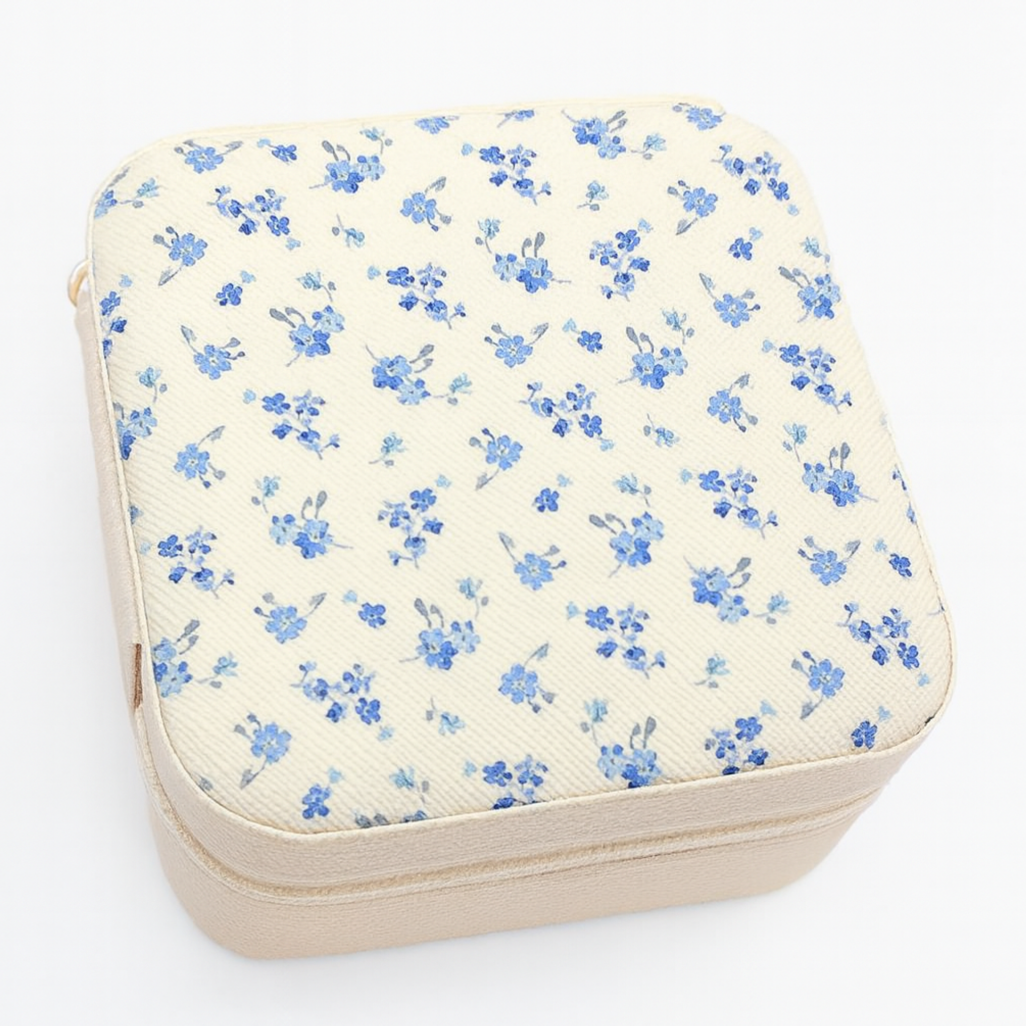 Private label Coquette jewelry organizer travel pouch with compartments for jewelry storage and secure closure.