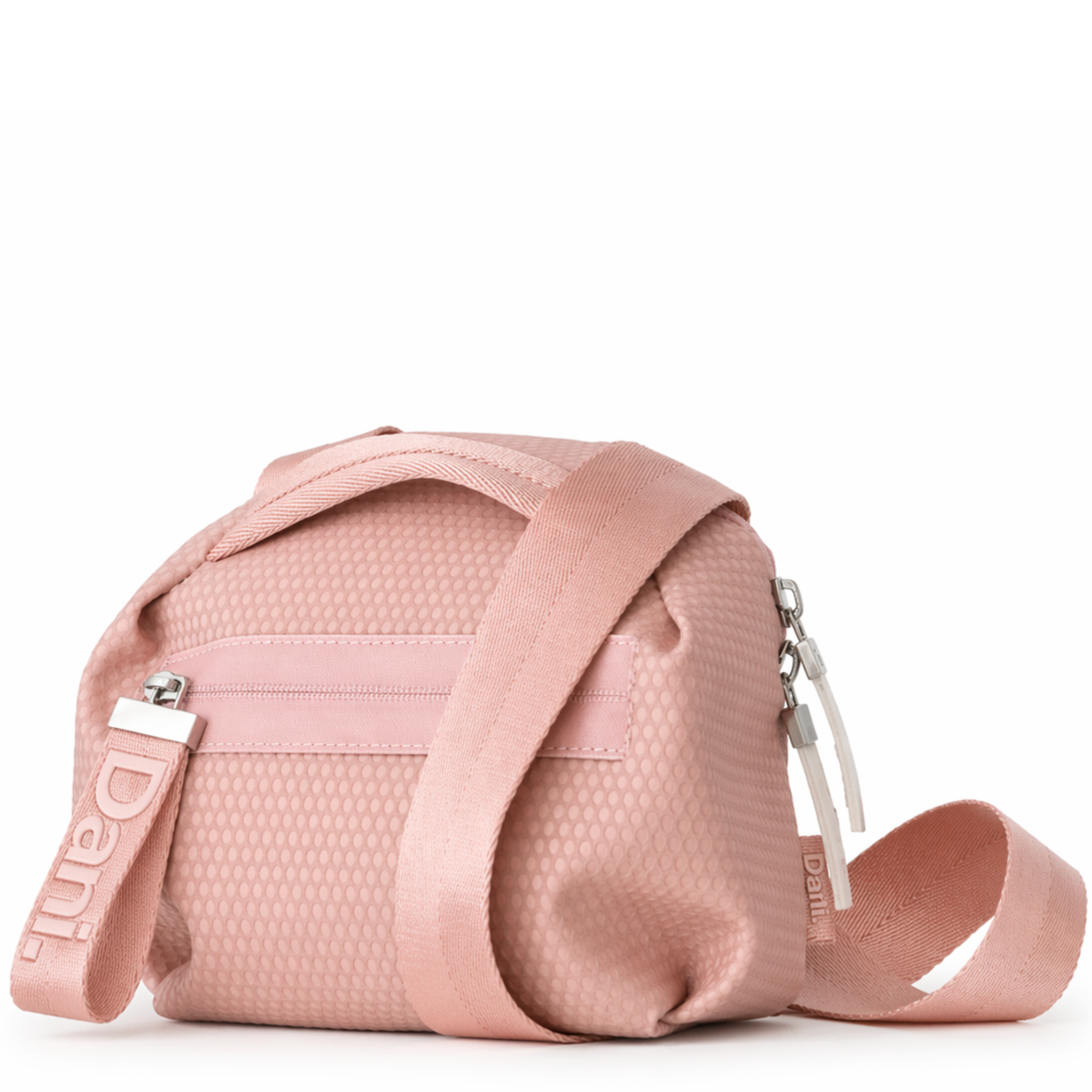 Daniella Lehavi Bonnie mini crossbody bag in sleek leather with adjustable strap and minimalist design.
