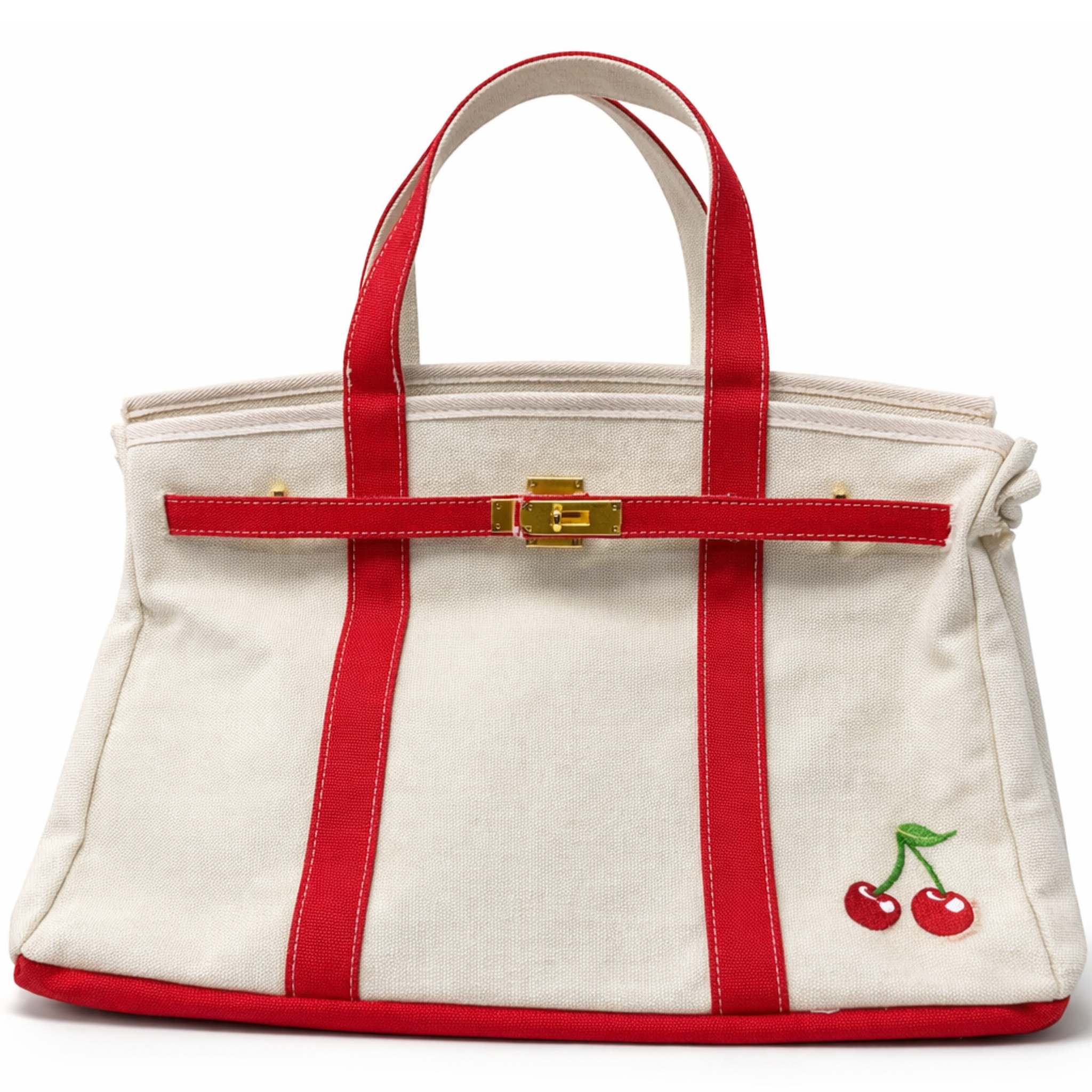 Gianna Valente x Lets Bag It Painted Picnic Tote featuring colorful painted design and sturdy handles for outdoor use