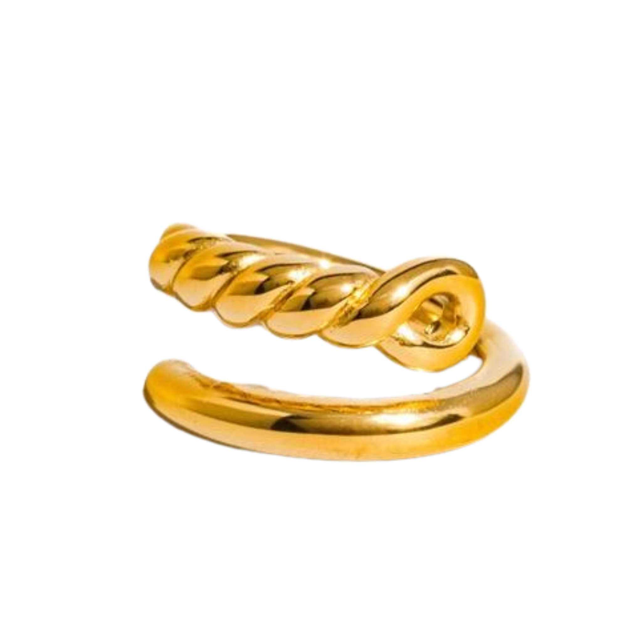 Zendaya 18K Gold Non-Tarnish Braided Ring - Let's Bag It