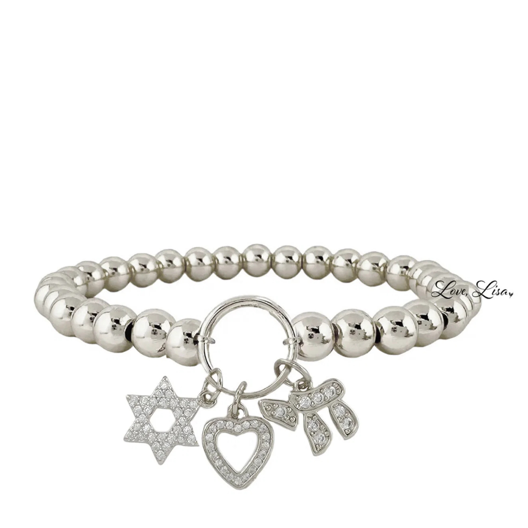 Lynn Star of David stretch bracelet