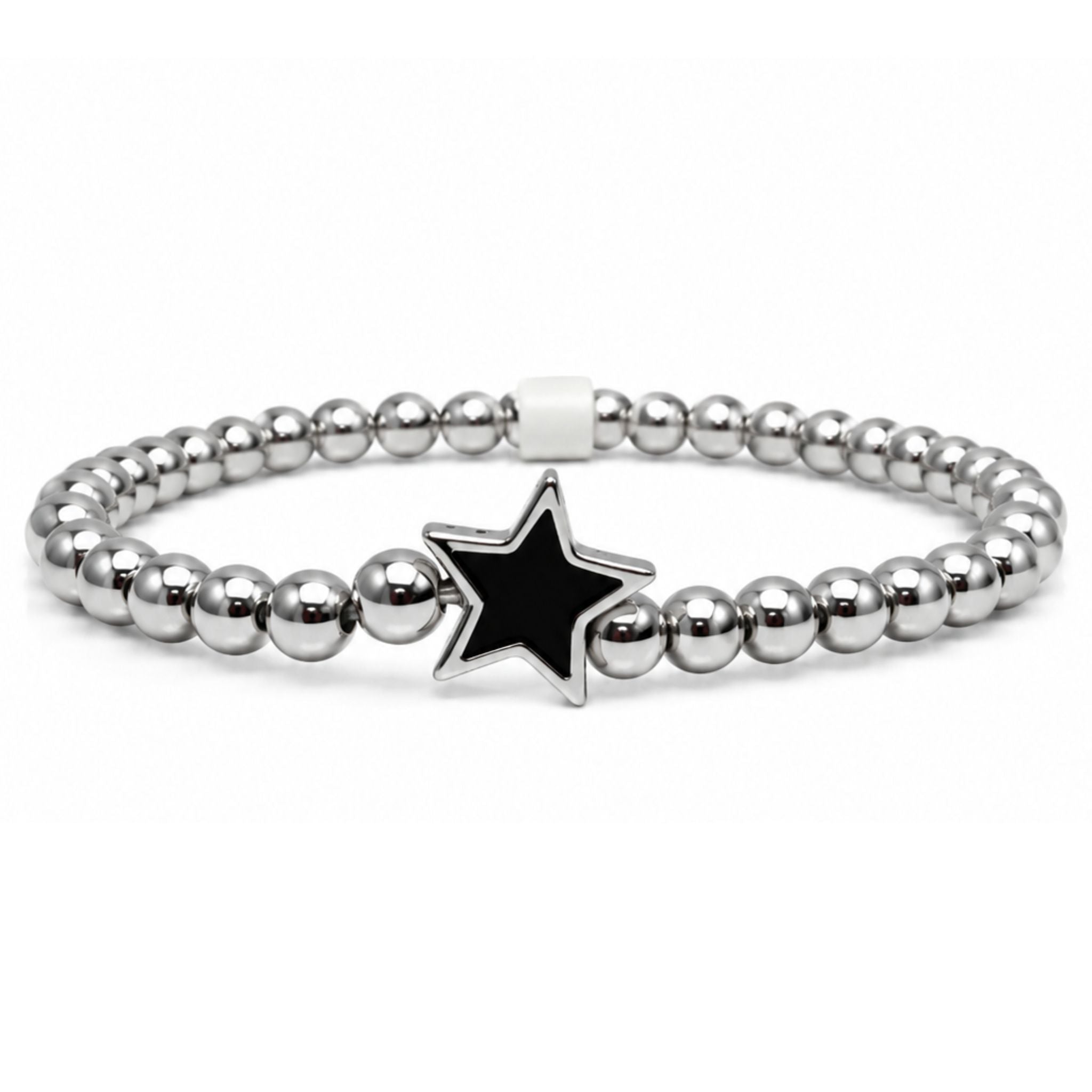 Star Enamel Beaded Stretch Bracelet