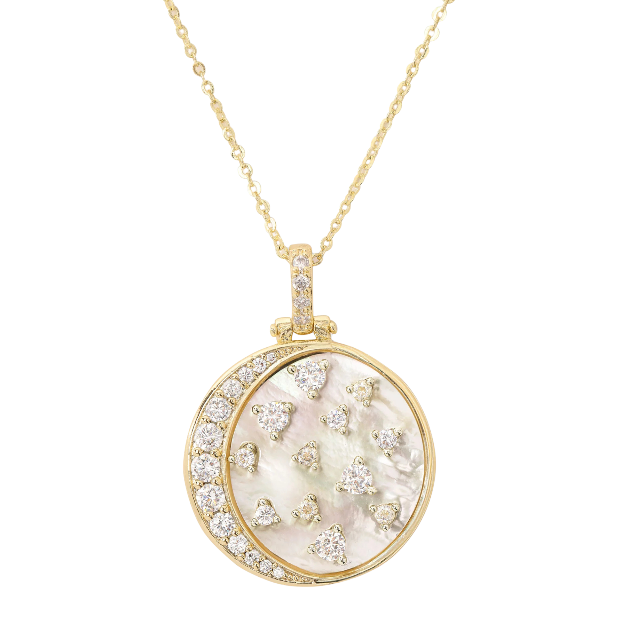Melinda Maria Sweet Dreams Medallion necklace featuring a detailed pendant on a delicate chain.