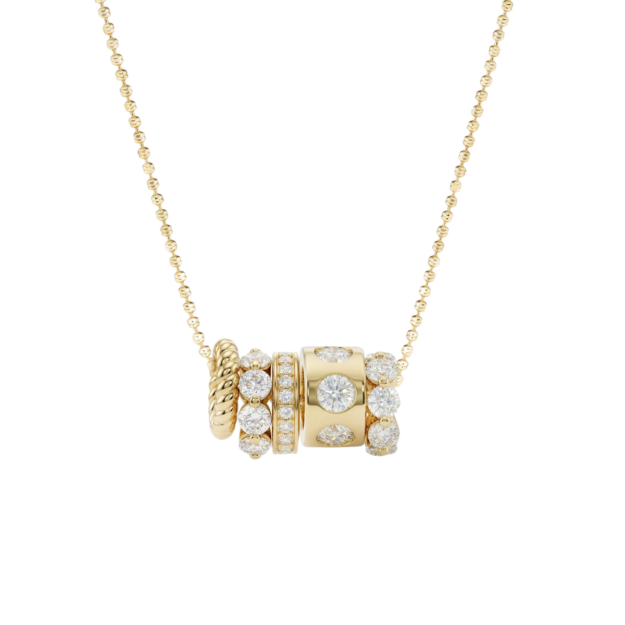 Gold Ashley Venice Necklace by Melinda Maria featuring white diamondette accents on a delicate chain.