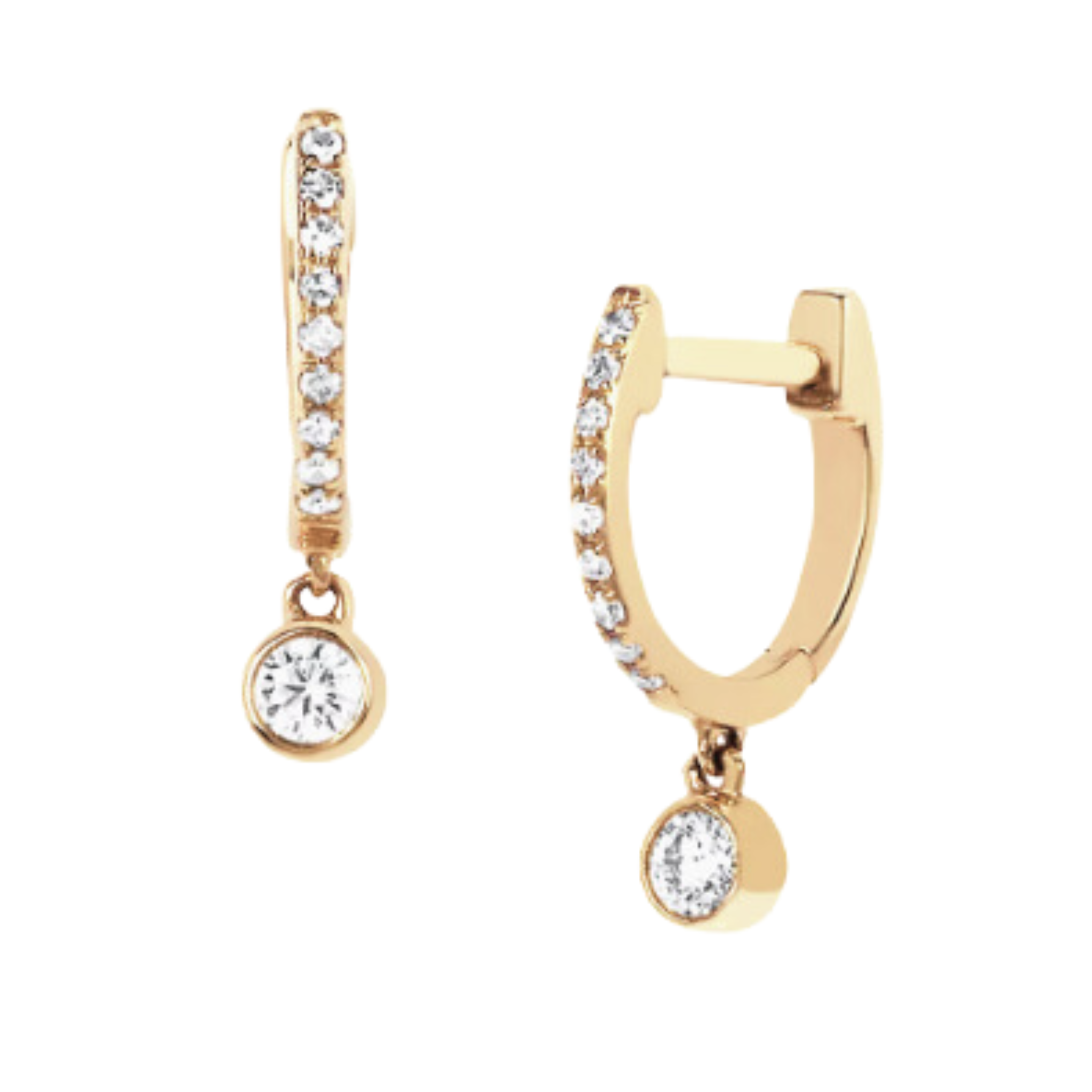 CZ Huggie with Circle Droplet Stone - Let's Bag It