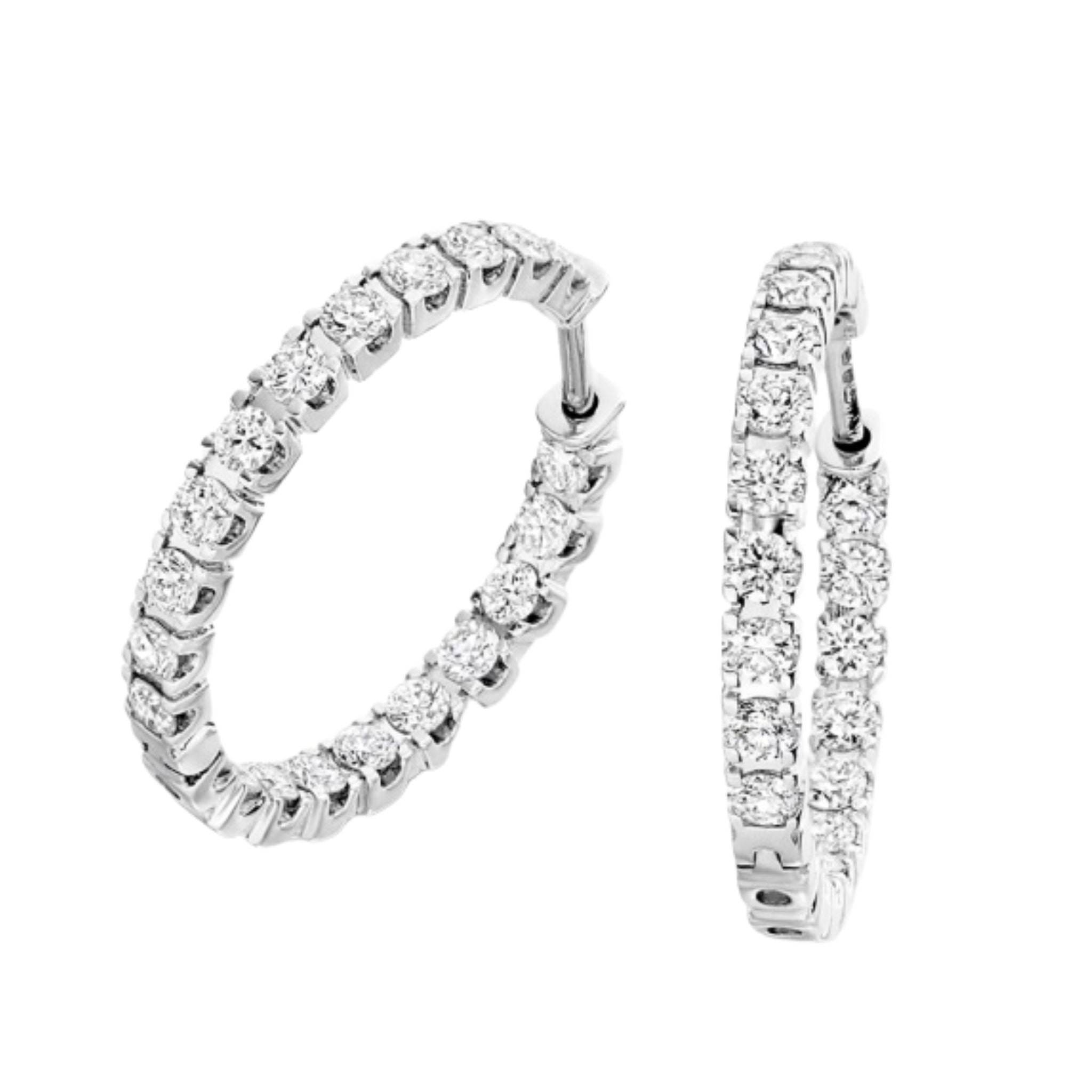 Large thick Cz hoop earrings - Let's Bag It
