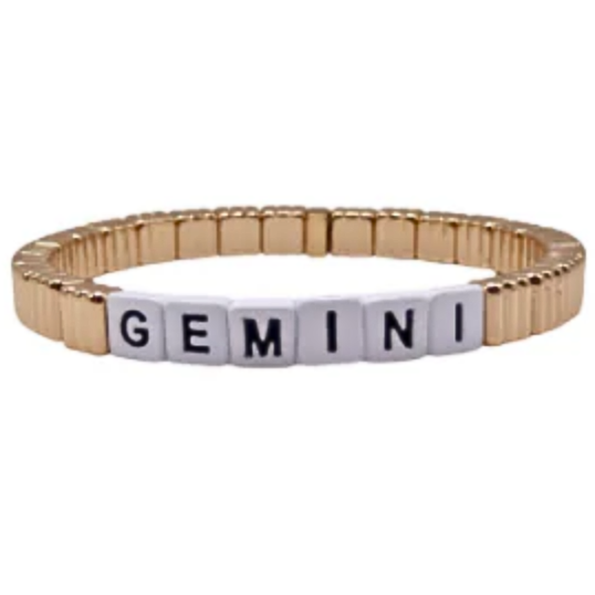 Stackable gold line bracelet by la lumiere ny featuring zodiac sign charms and a sleek design.
