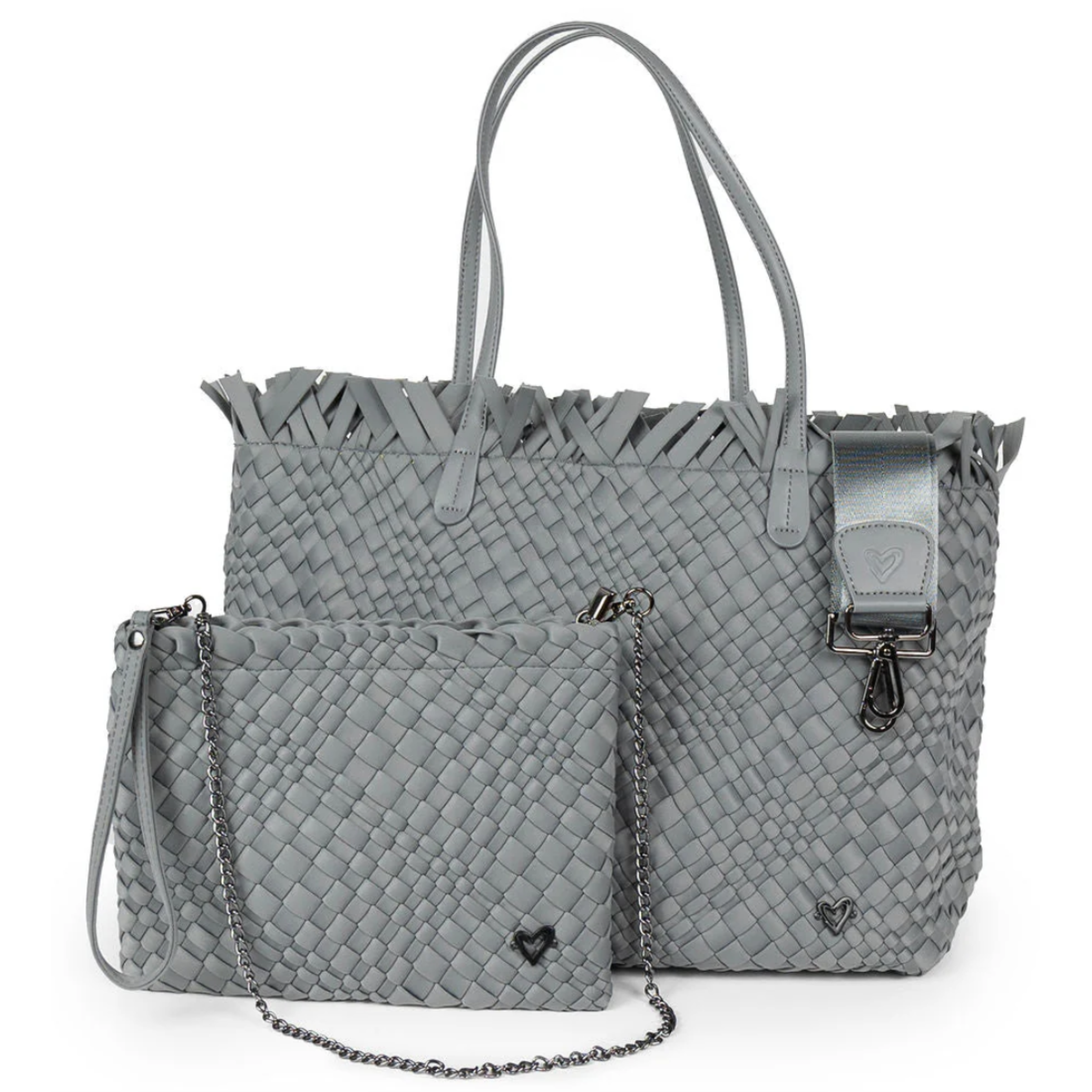 Large fringed top tote handbag by prenelove, featuring a woven design and ample space for daily essentials.