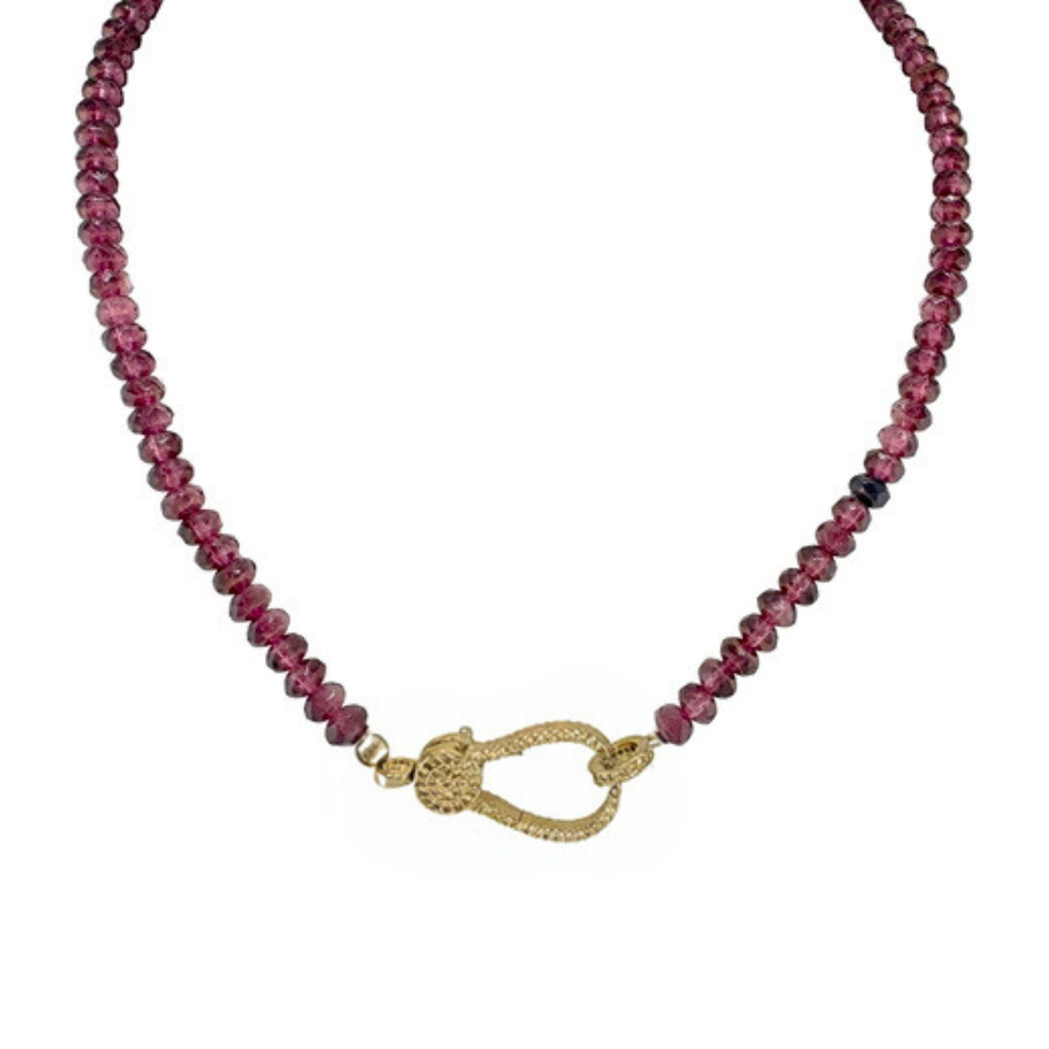 Harper Crystal Beaded Stretch Rondelle Clasp Necklace - Let's Bag It