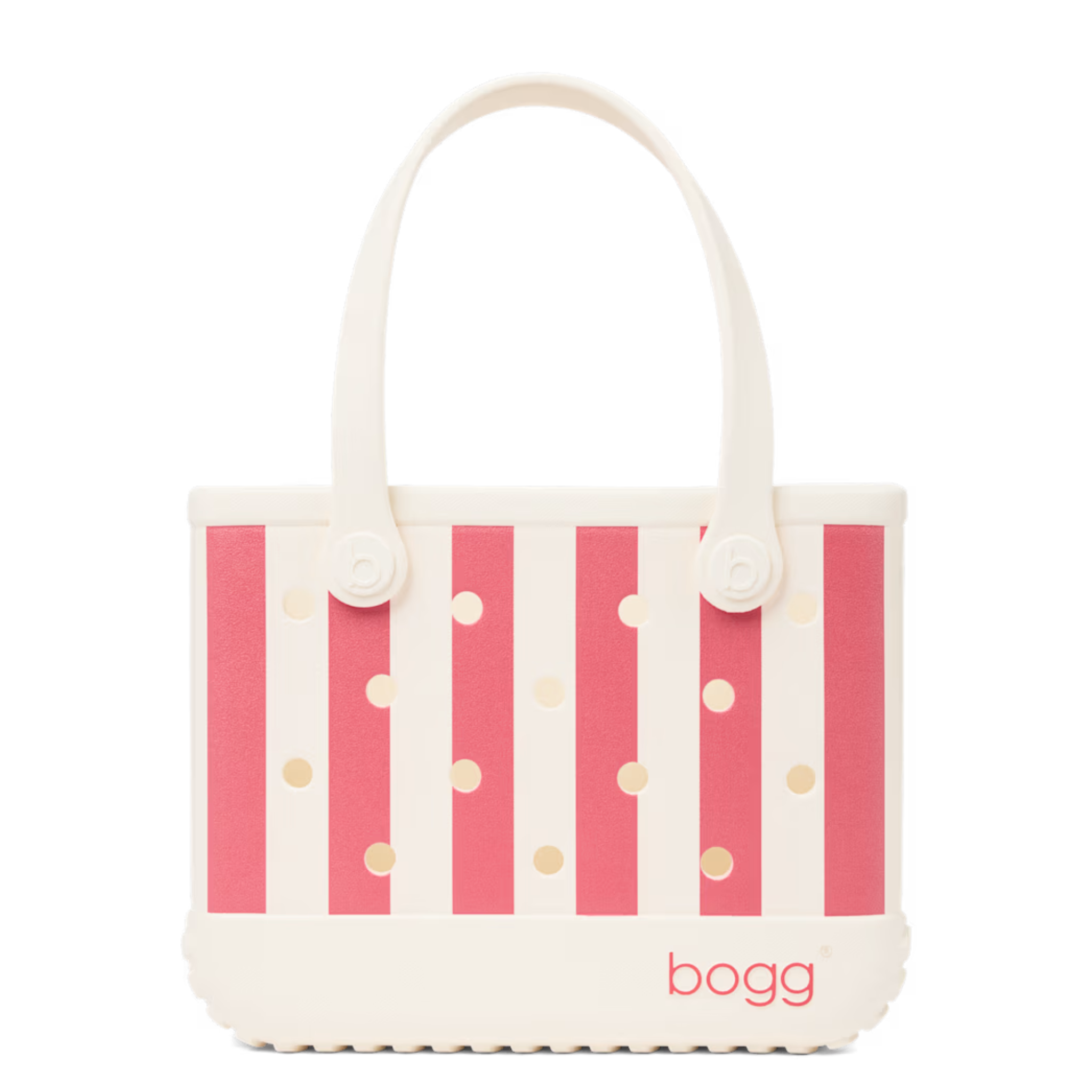 Bogg Bags Bitty Bogg handbag featuring a colorful, patterned design with a structured shape and top handle.