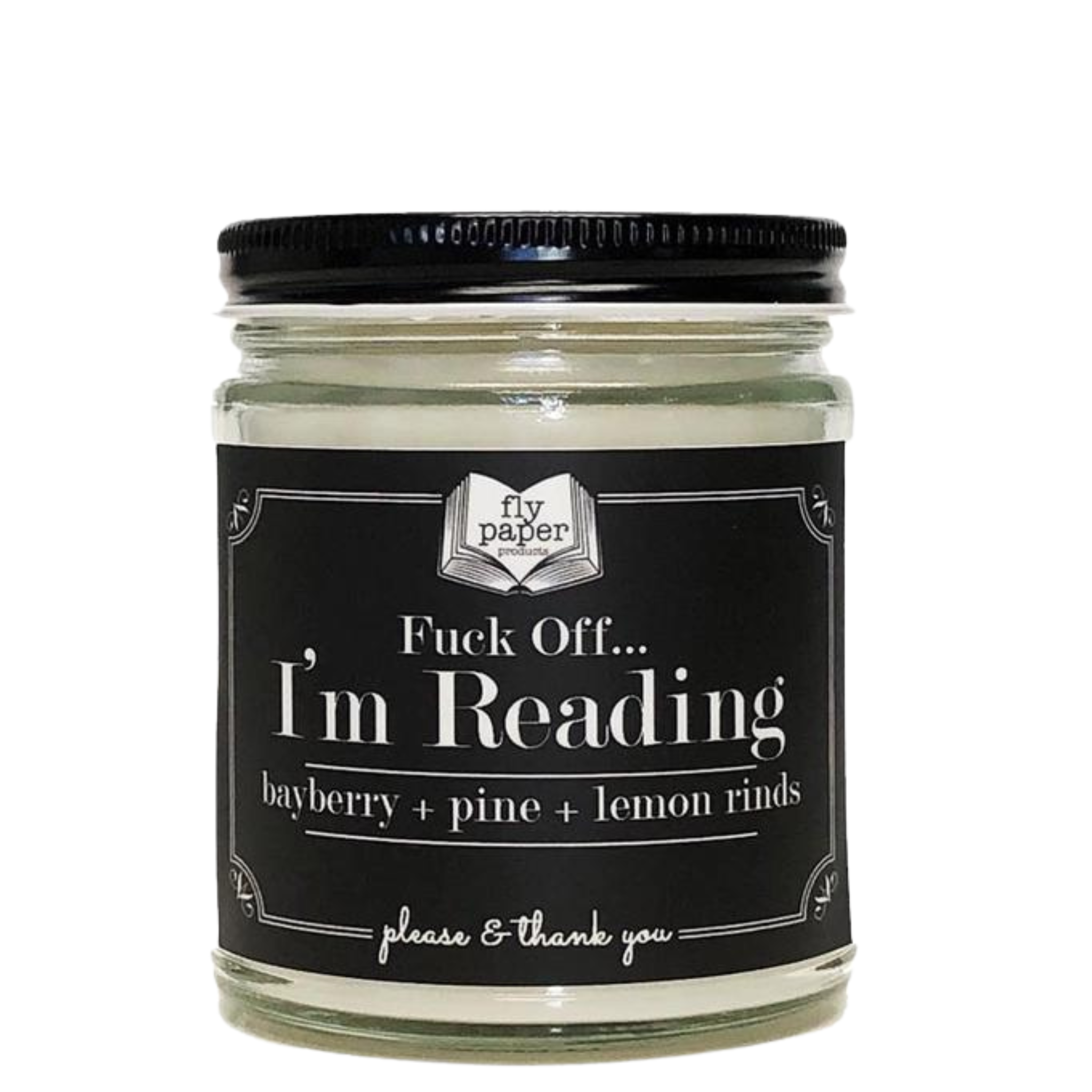 F... Off I'm Reading 9oz Literary Glass Soy Candle - Let's Bag It