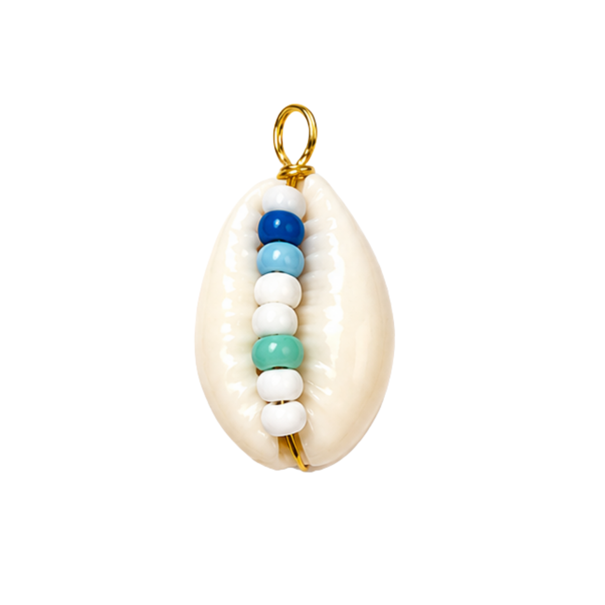 Colorful Beaded Shell Charms