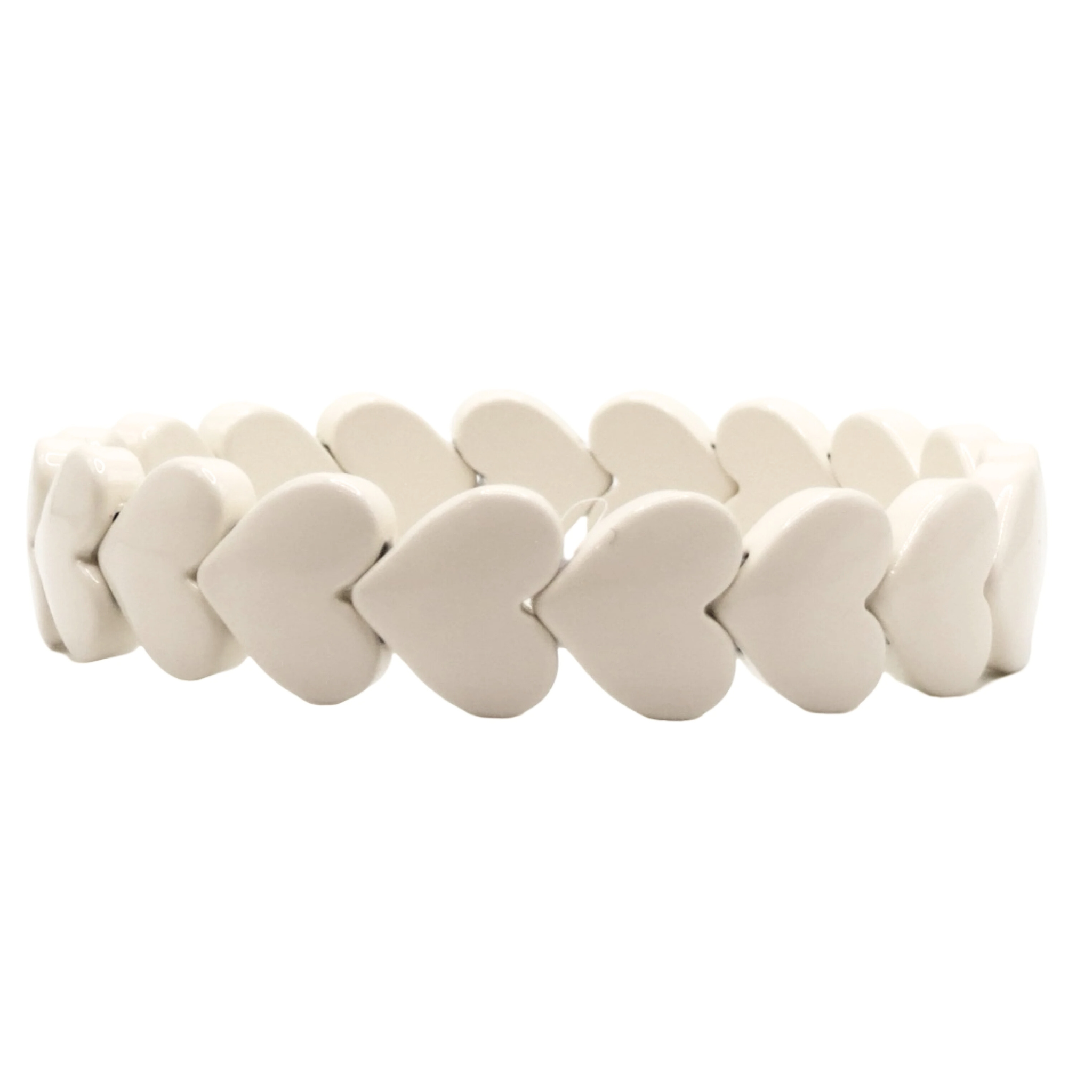 Ivory Hearts Bracelet - Let's Bag It