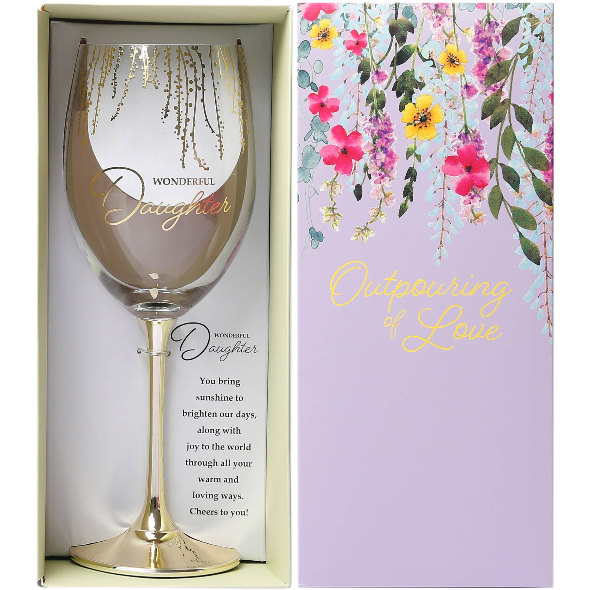 Pavilion crystal wine glass gift boxed, 19 oz, elegant design for daughters, showcasing clarity and sparkling finish.