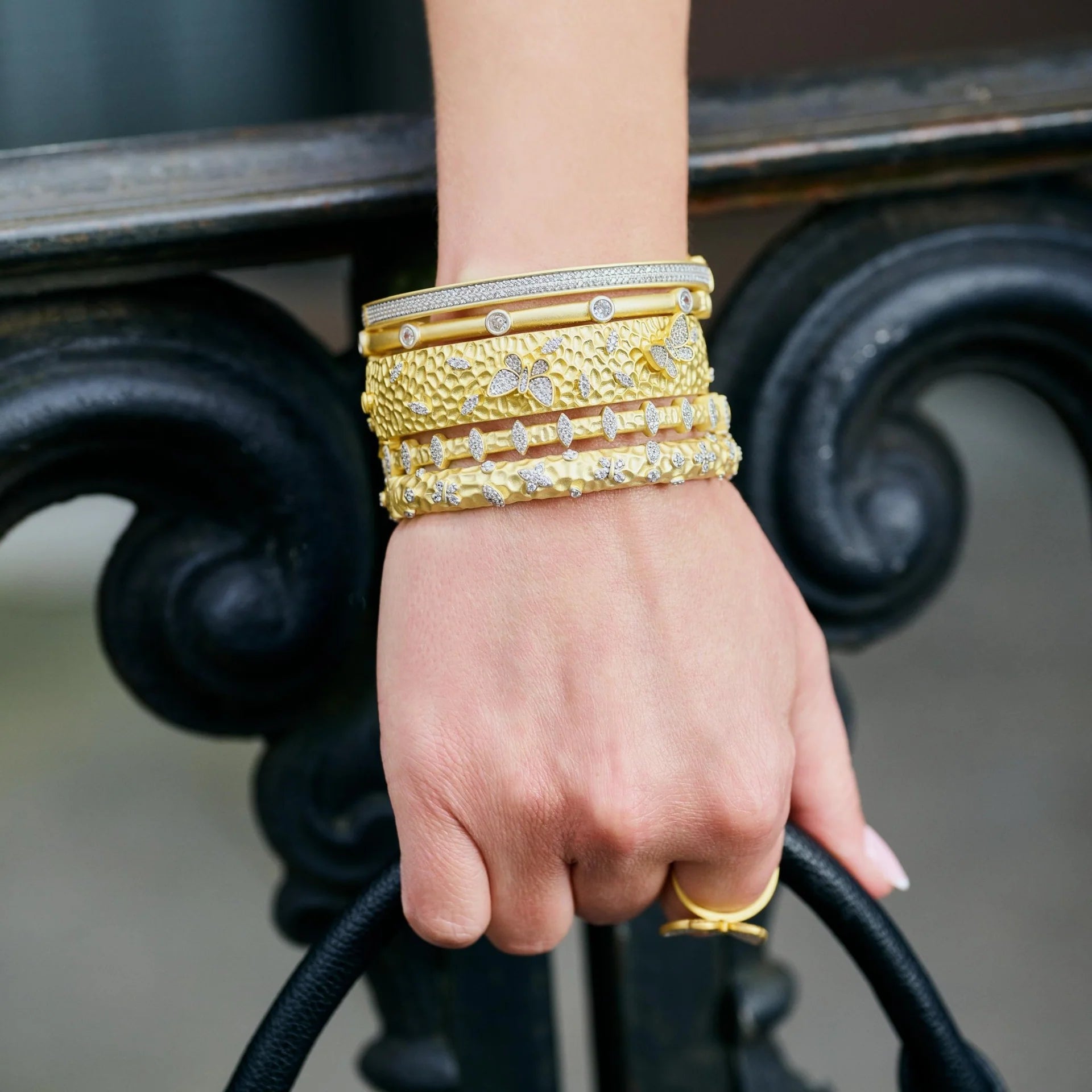 Streets in Bloom Hinge Bracelet - Let's Bag It