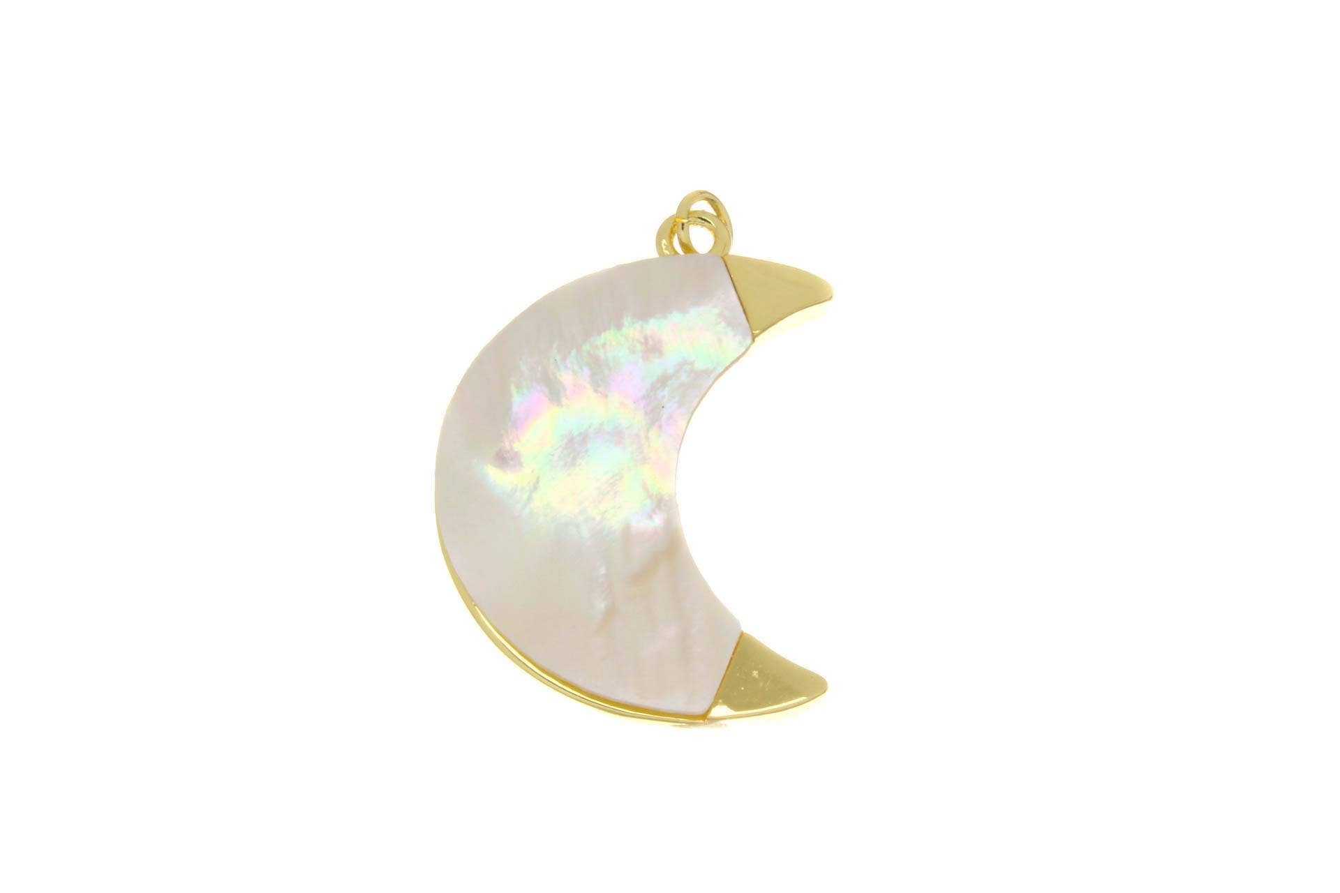 Mother of Pearl Moon Charm