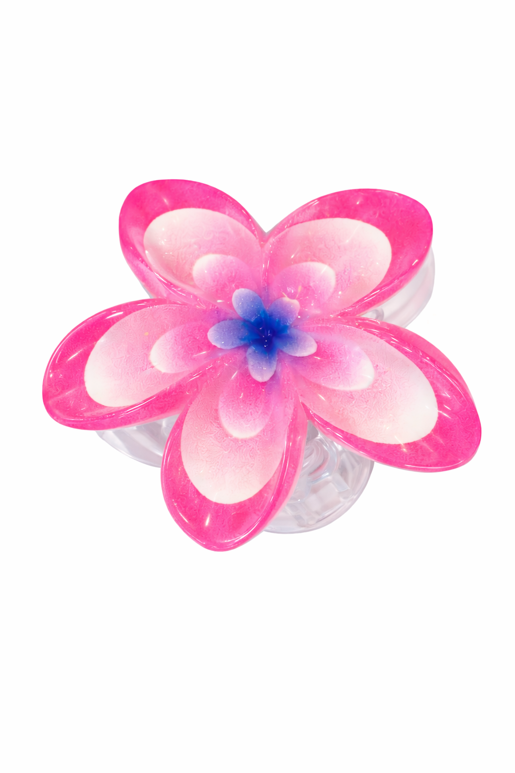 🌸 Hawaiian Plumeria Flower Hair Claw Clip – Glossy Floral Claw Clip