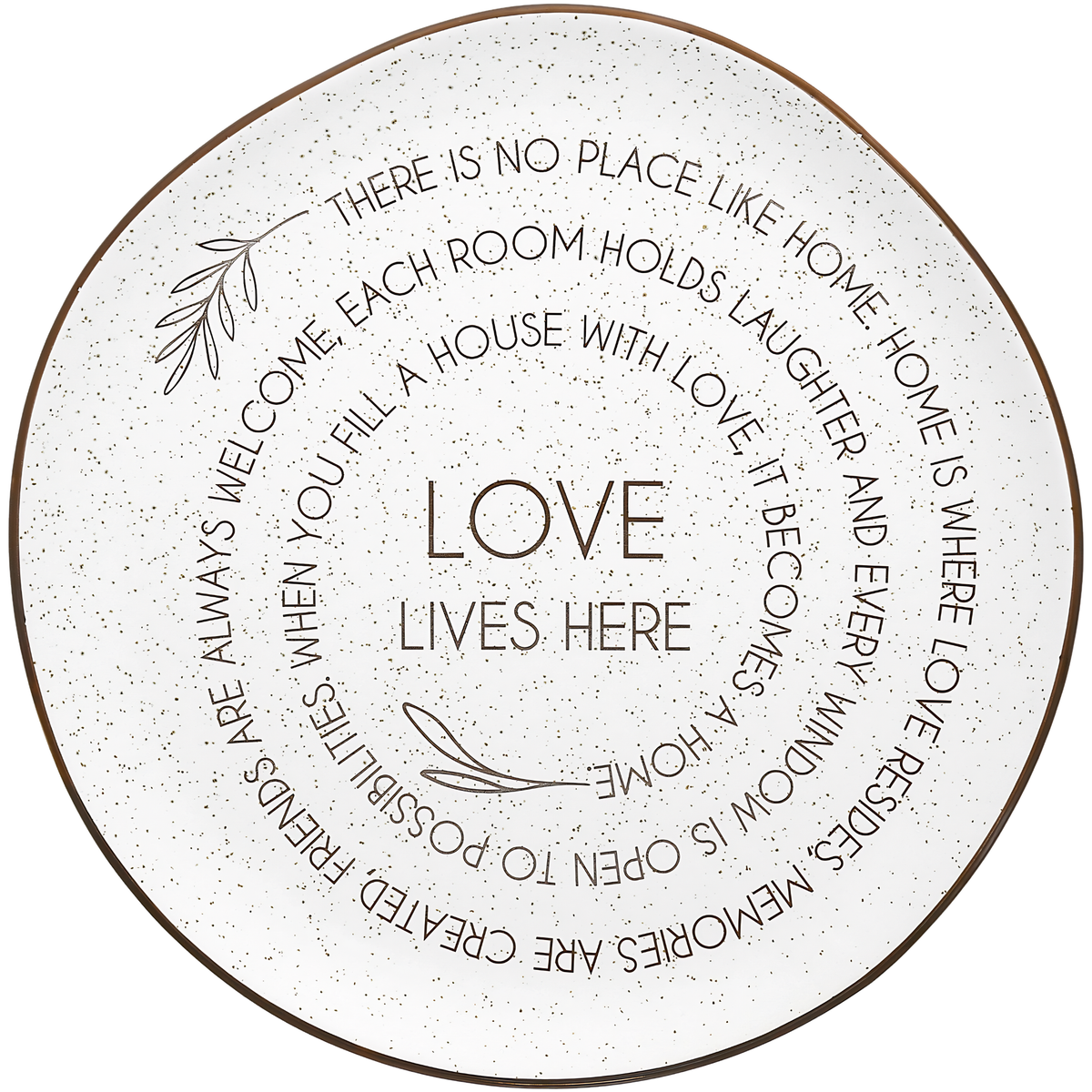 Love Lives Here - 10.5" Ceramic Plate