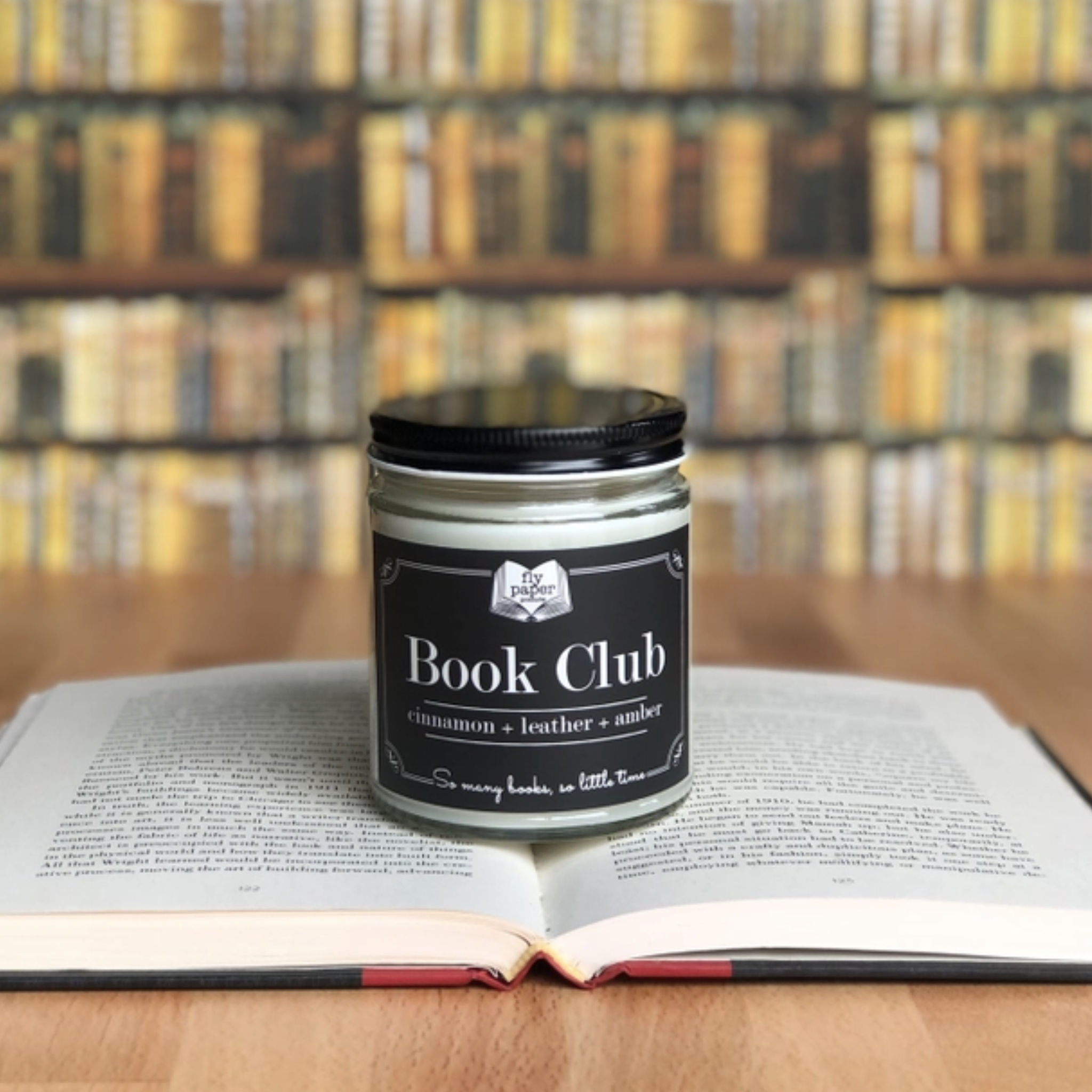 Book Club 9oz Literary Glass Soy Candle - Let's Bag It