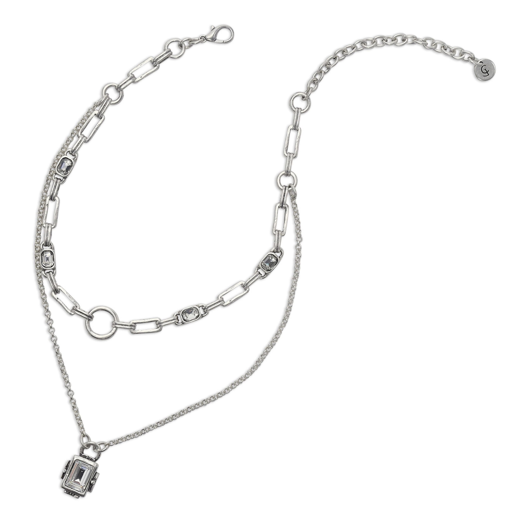 Chanour Celestial Vault Necklace featuring a starry sky pendant on a delicate chain, showcasing elegant celestial jewelry design.