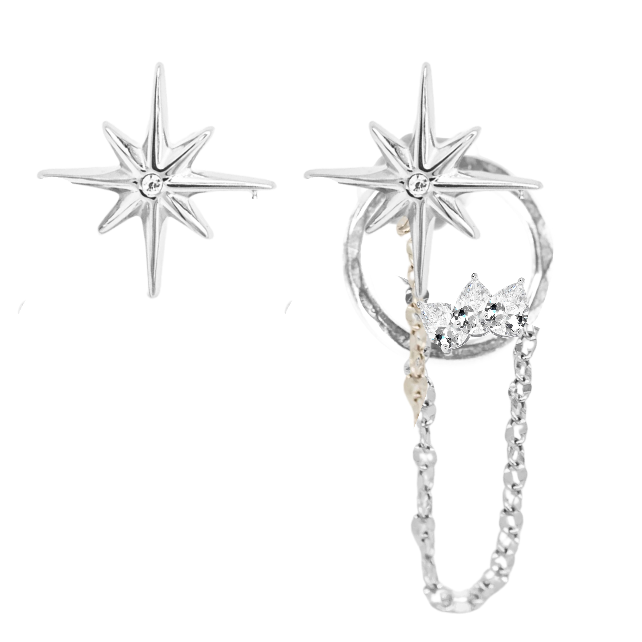Celestial Starburst Chain Studs - Let's Bag It