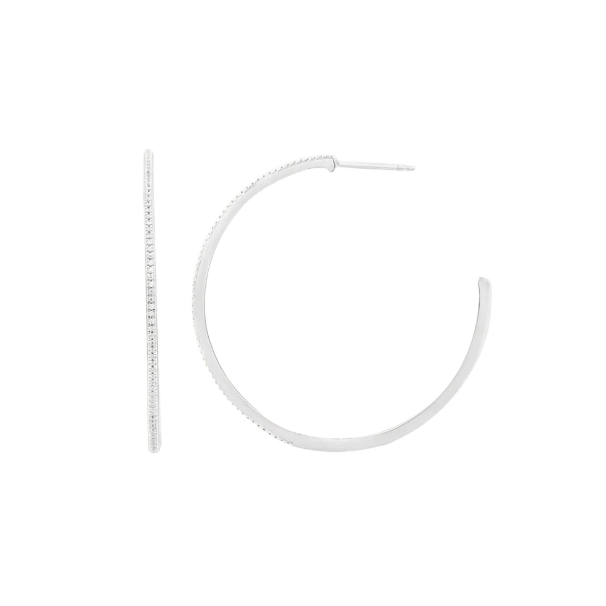Sterling silver hoop earrings by ella stein, featuring a sleek design perfect for any occasion.