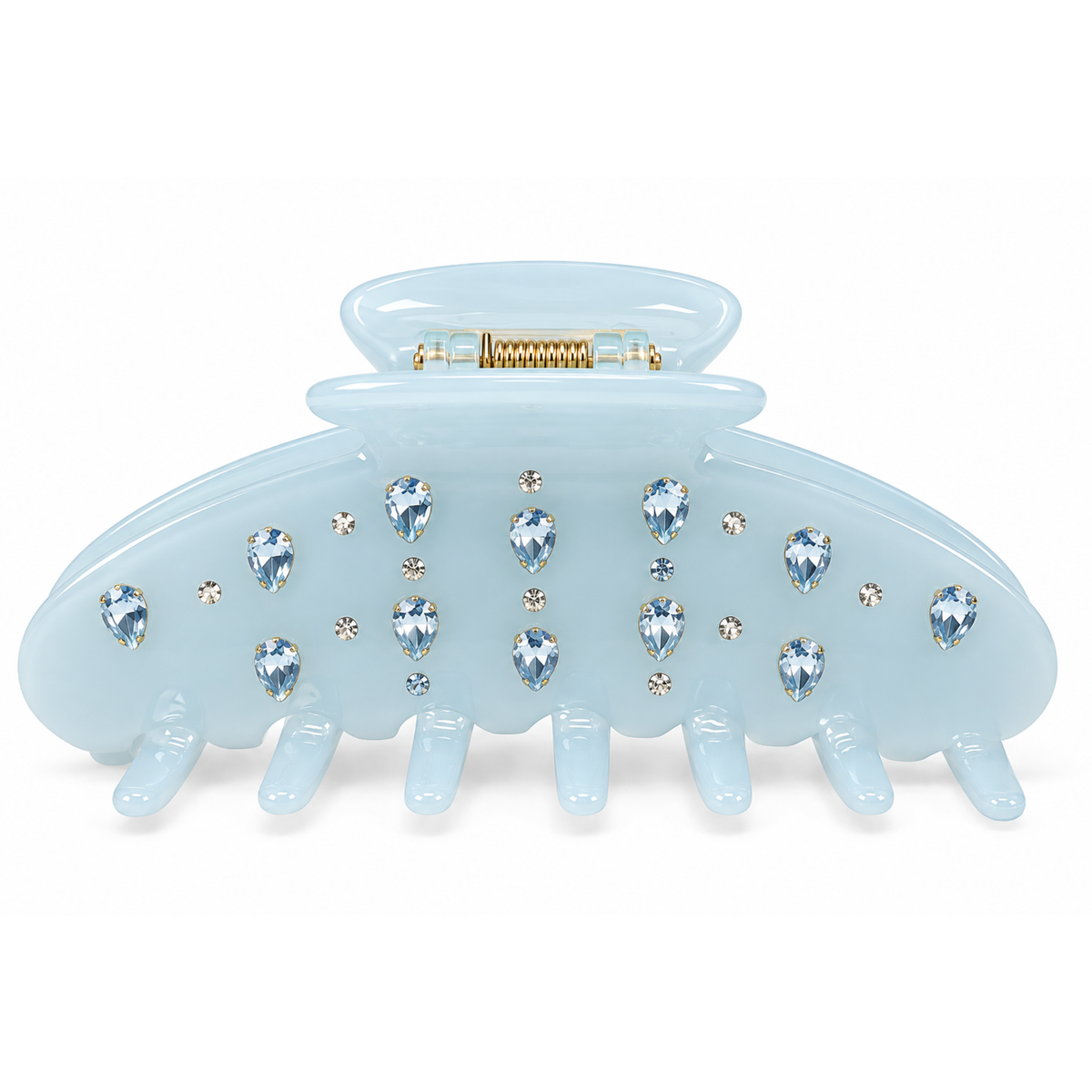 Shimmering rhinestone teardrop hair clip from Private Label with sparkling crystal accents, perfect for elegant hairstyles.