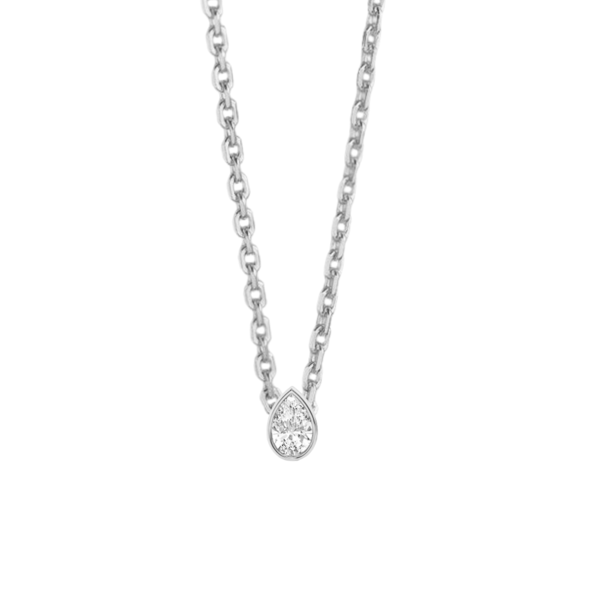 Minimalist Micro Pear CZ Necklace - Let's Bag It