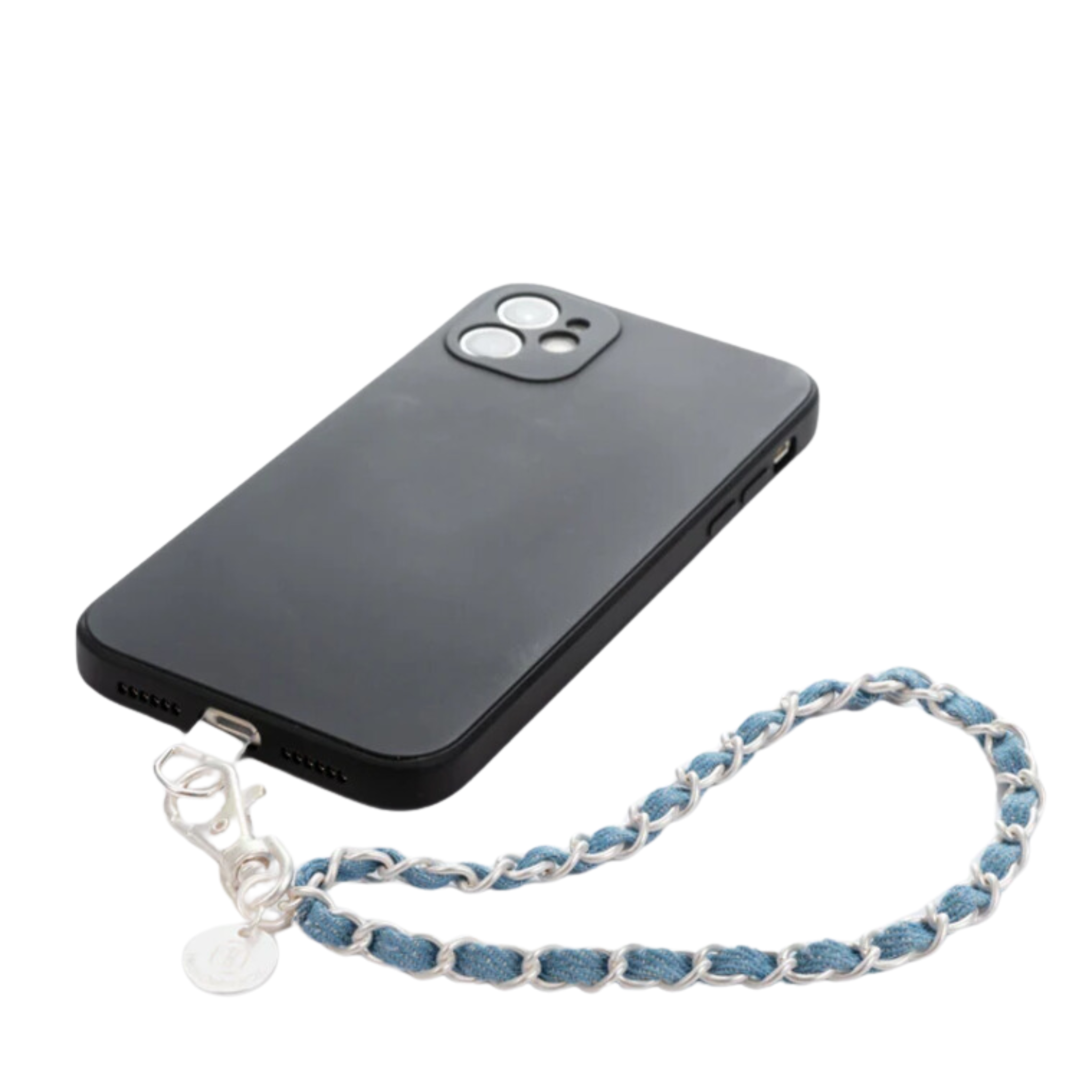 OG Denim Wristlet phone chain by Miami Chains & Co, featuring a stylish denim strap and secure clasp for phones and accessories.