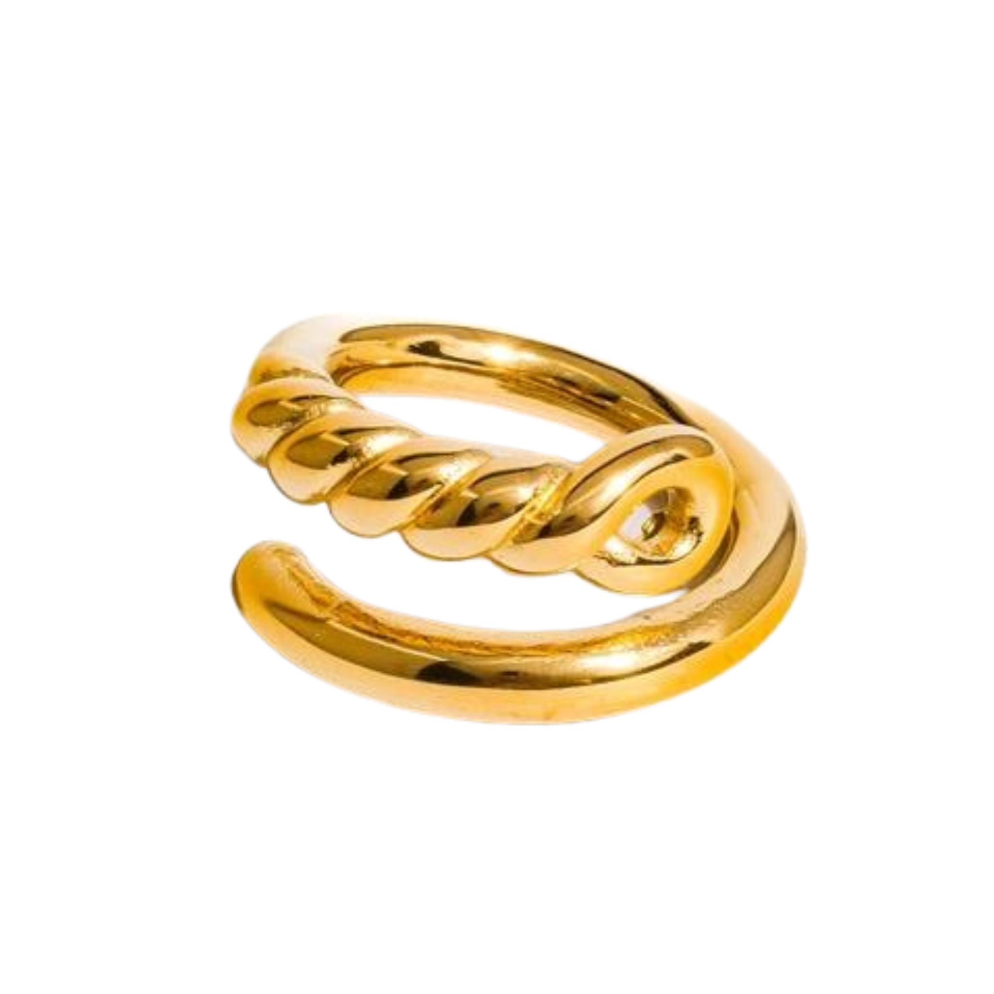 Zendaya 18K Gold Non-Tarnish Braided Ring - Let's Bag It
