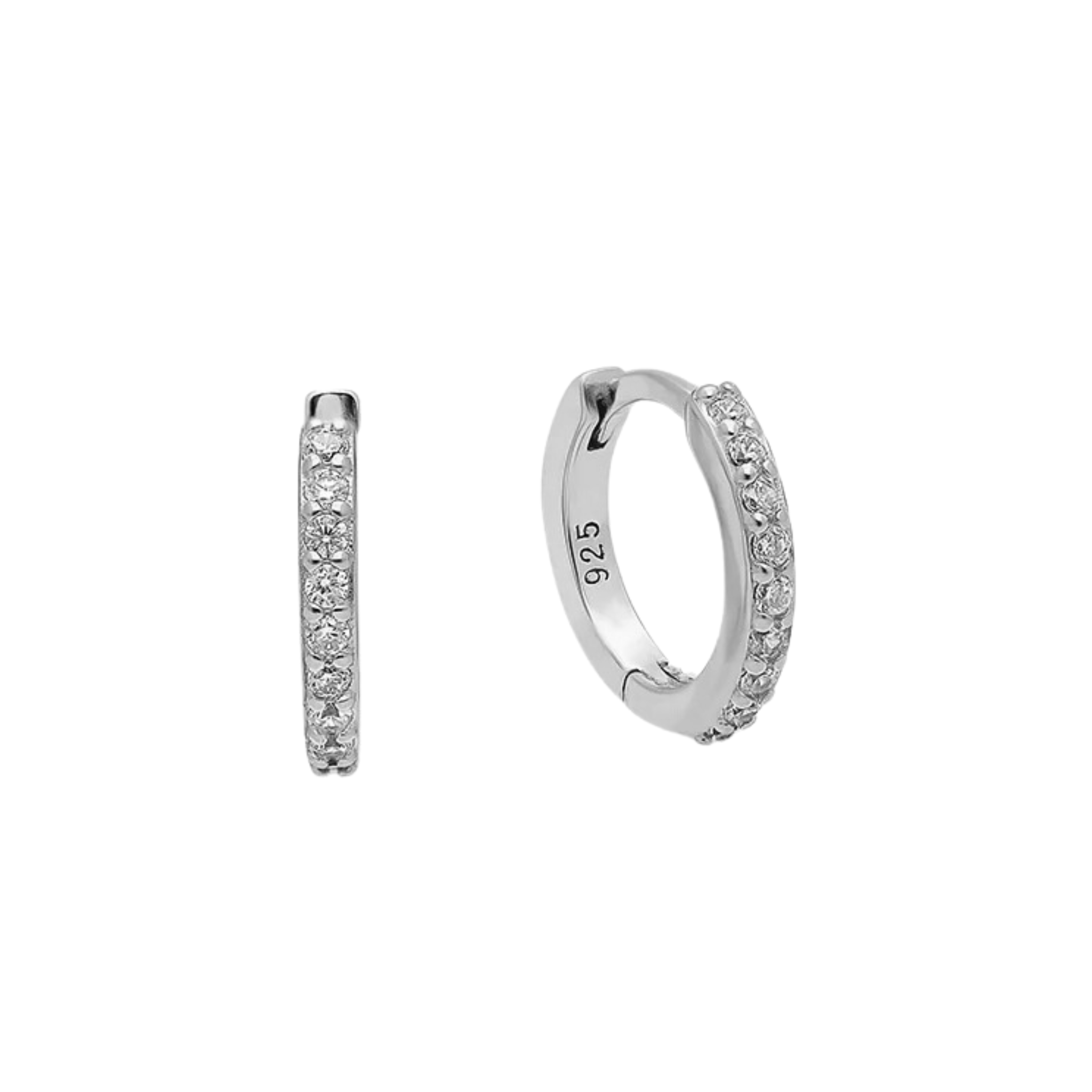 Mini CZ Sterling Silver Huggies - Let's Bag It
