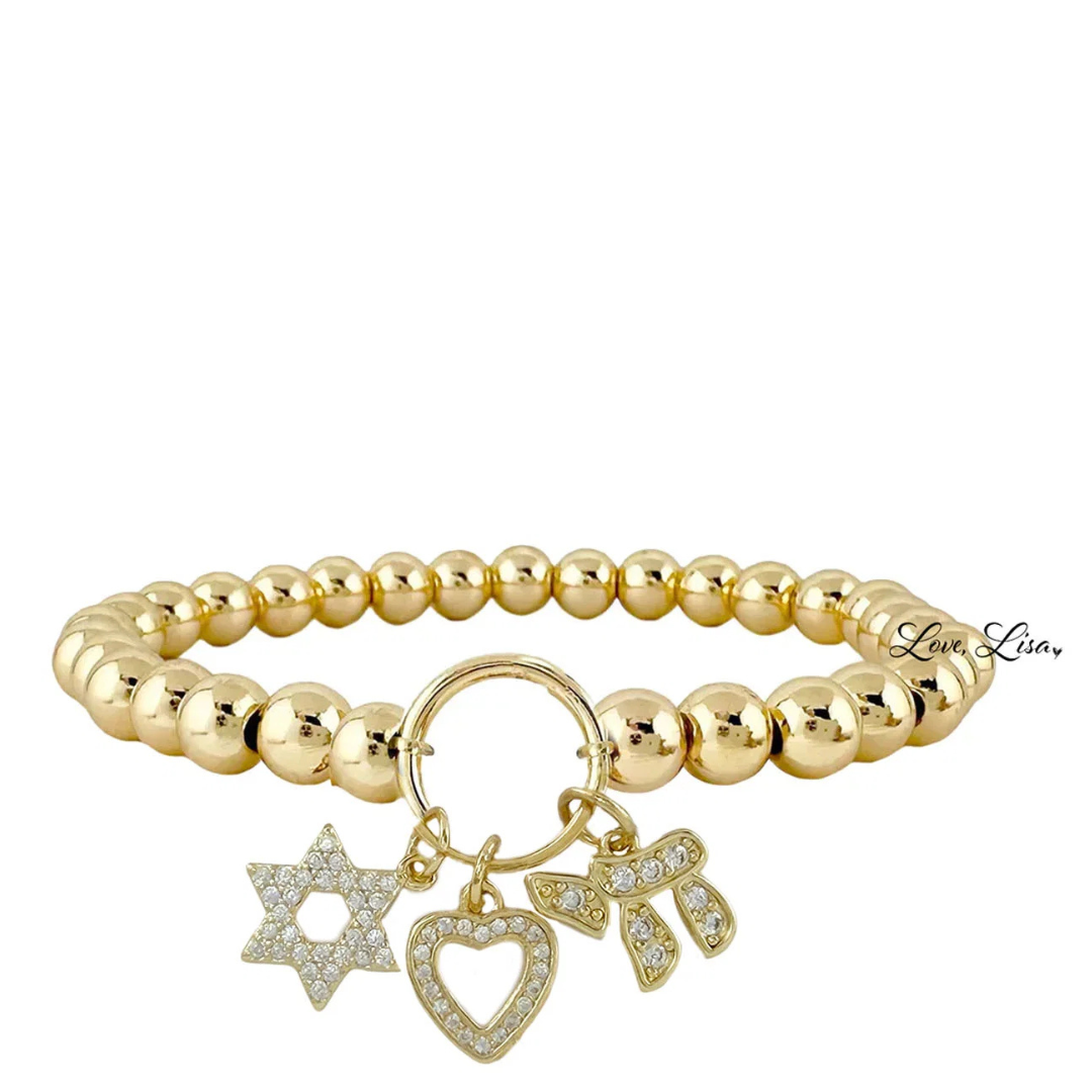 Lynn Star of David stretch bracelet