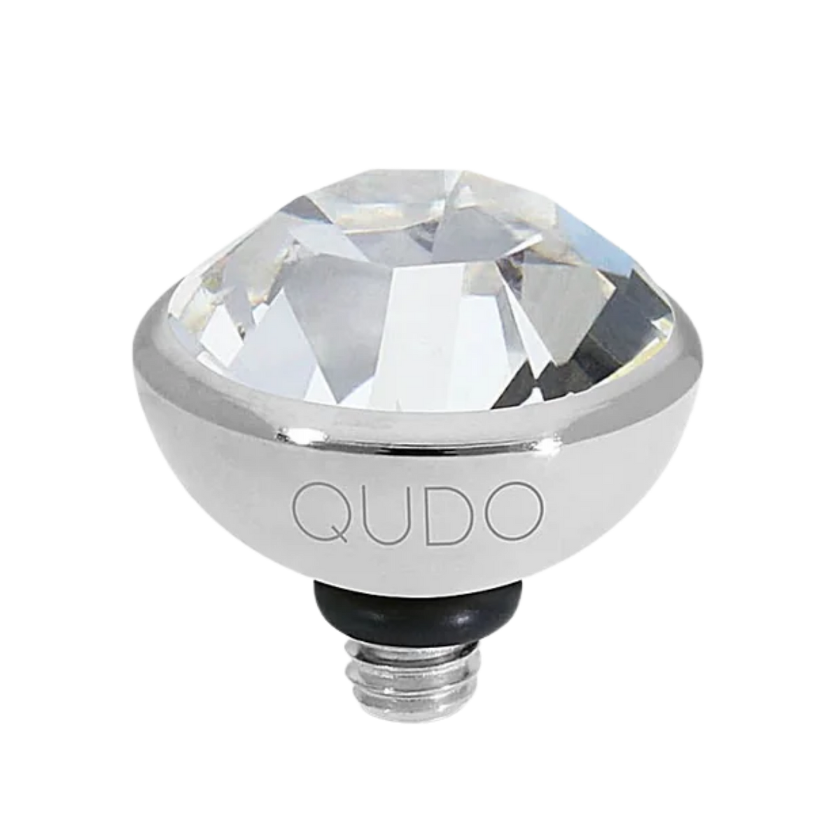 QUDO Crystal/Silver Bottone Top 10MM