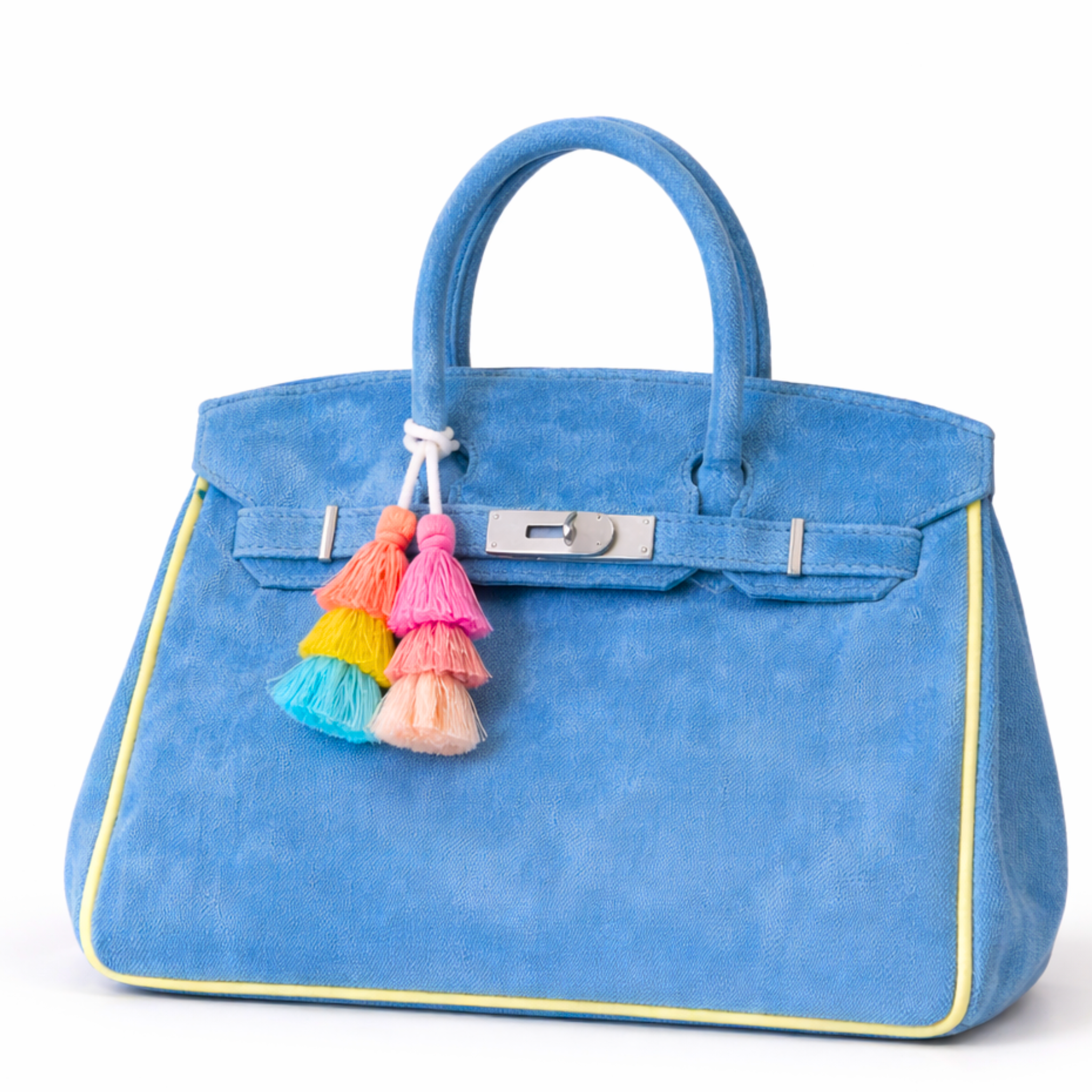 Soft terry cloth boat tote bag by Private Label with sturdy handles and spacious interior for casual outings and storage.