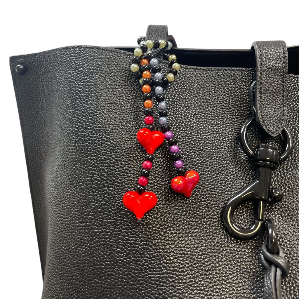 Beaded Multi Heart Lariat Bag Charm - Let's Bag It