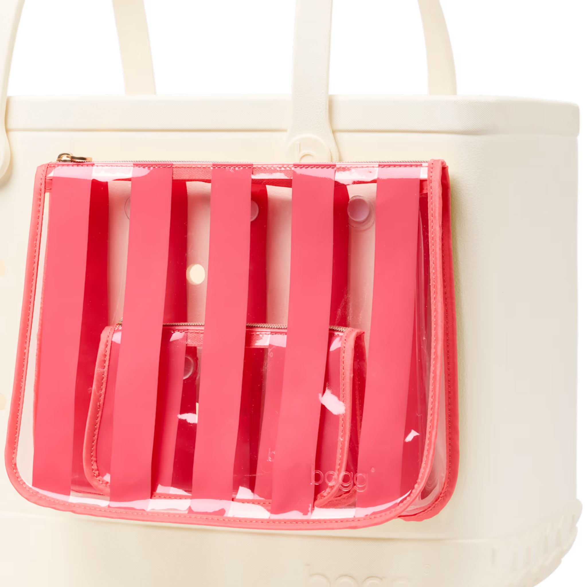 Bogg Decorative Insert for Bogg Bag by Bogg Bags, featuring colorful, textured design inside a clear Bogg Bag.