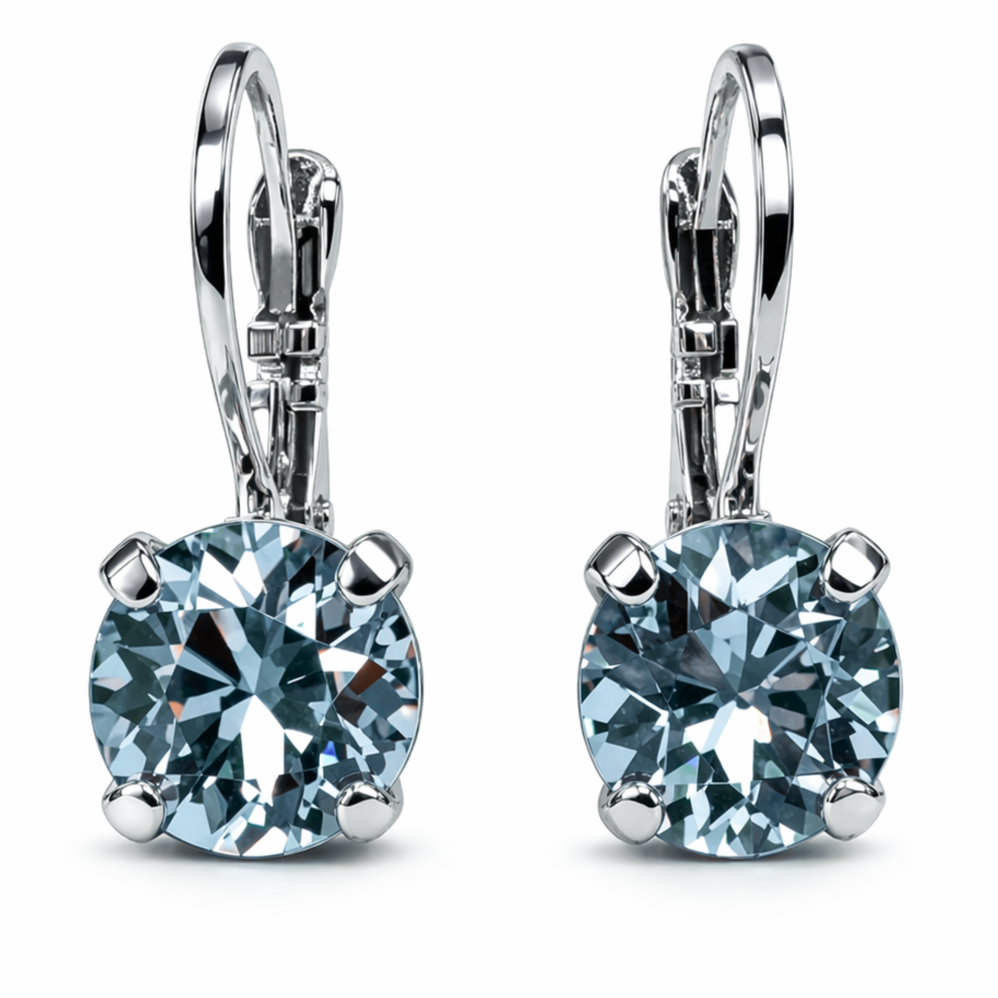Cathie Nilson 8.5-inch Swarovski crystal drop earring with shimmering crystal teardrop and delicate metal hook.