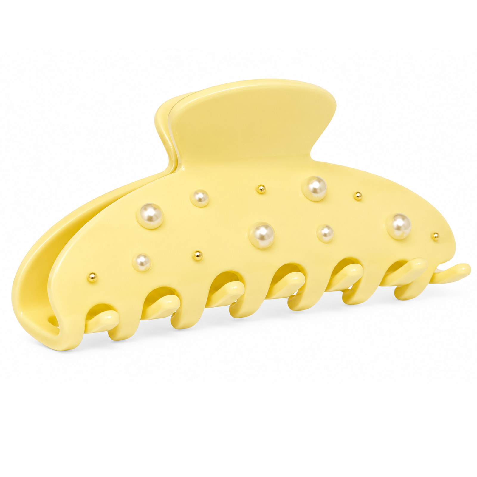 Lemon Yellow Pearl Clip
