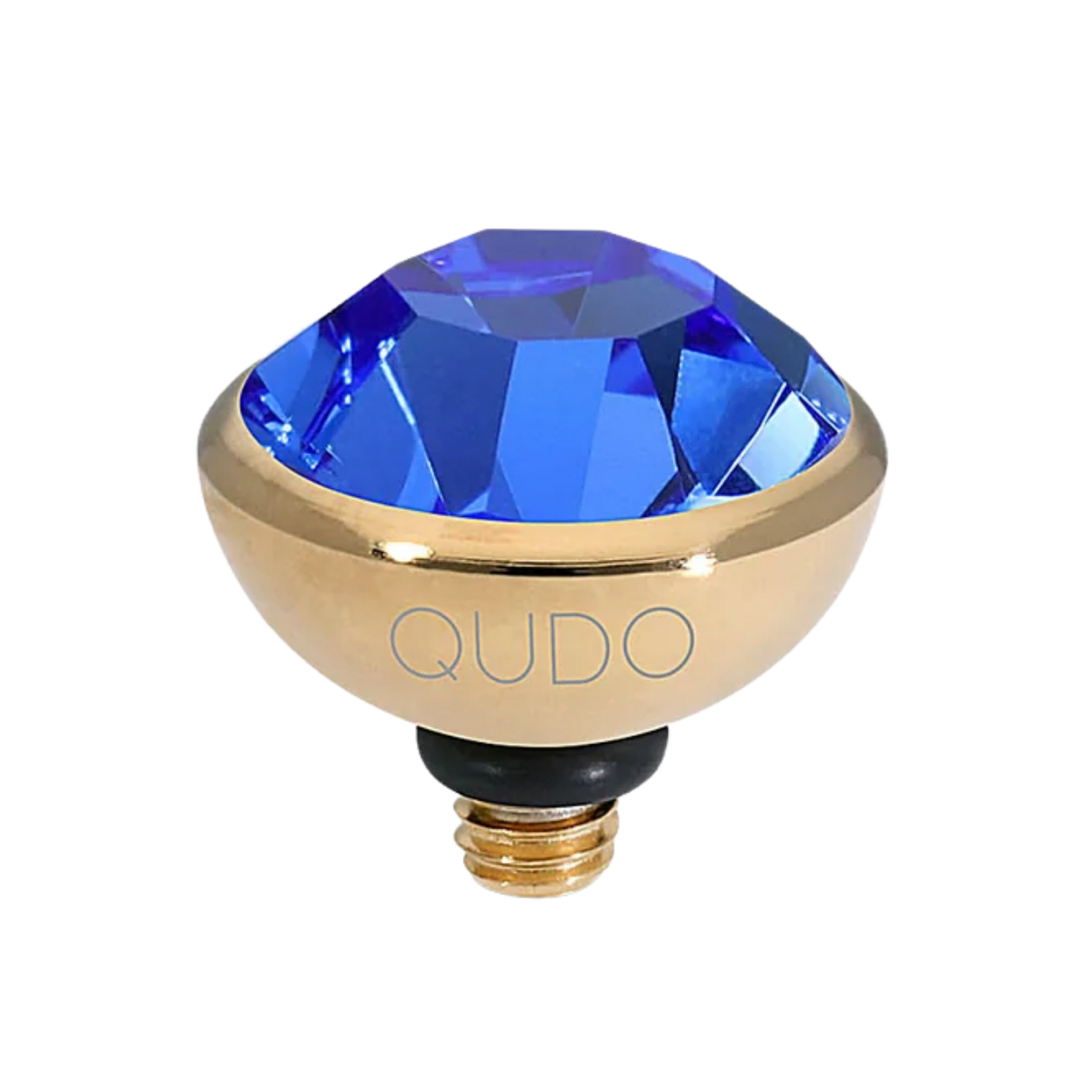 QUDO Sapphire/Gold Bottone Top 10mm