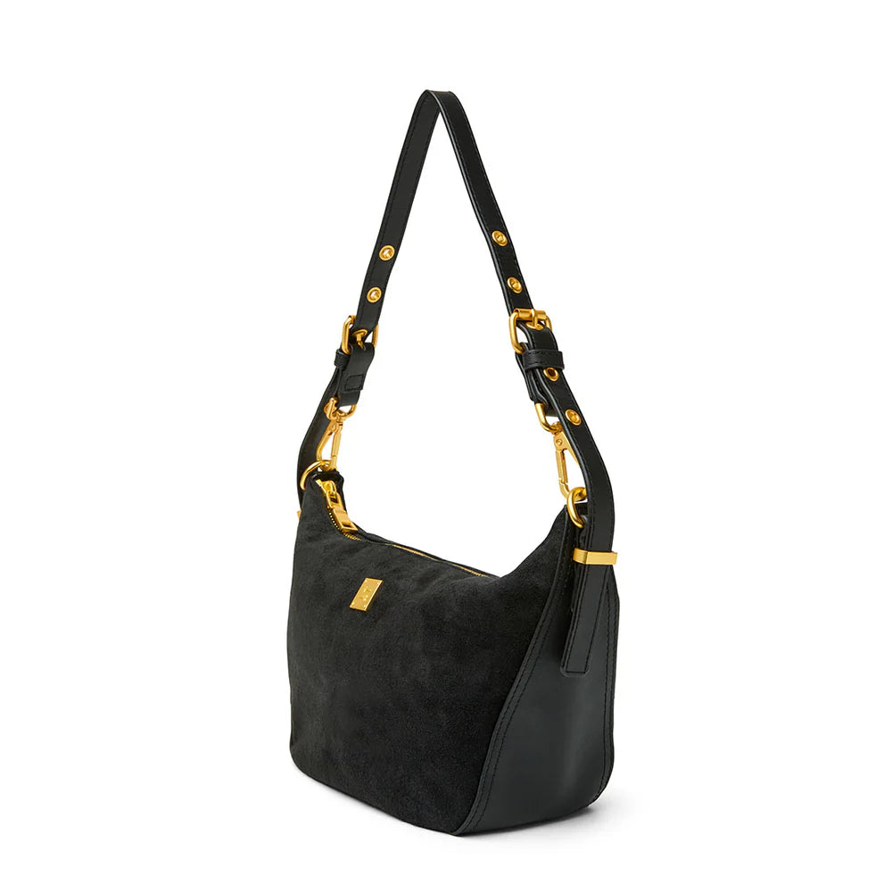 Think Royln Moonbeam bag with sleek black design, featuring a modern, lightweight style and minimalist look.