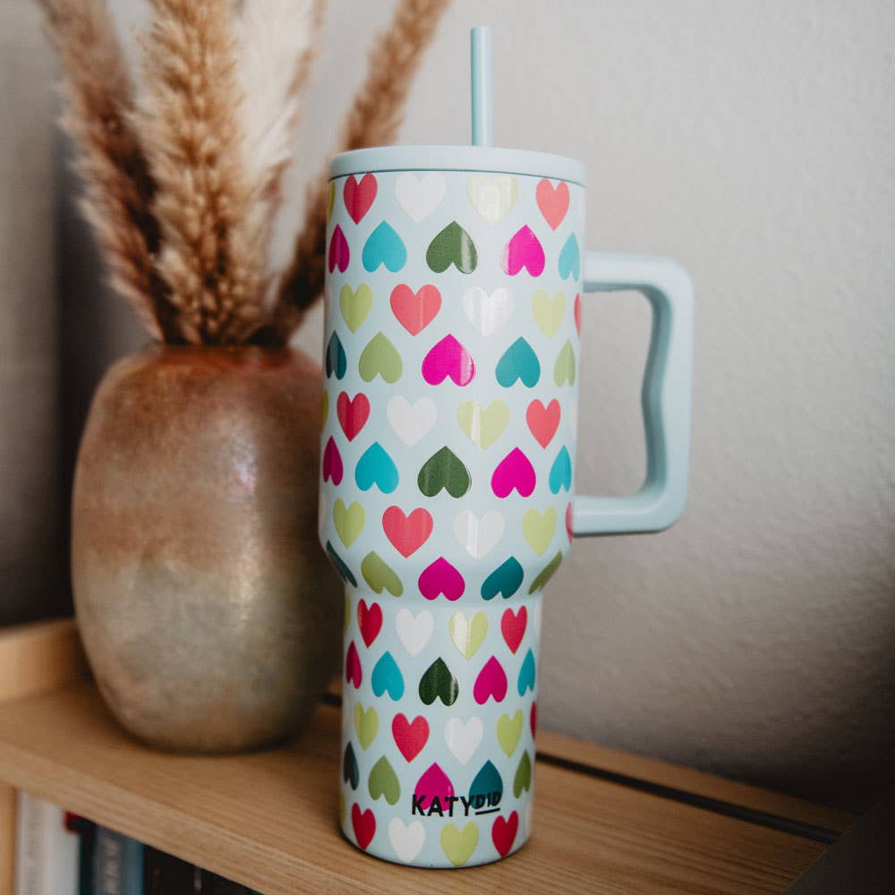 Multicolored Hearts Mother's Day Mint Tumbler Cup - Let's Bag It