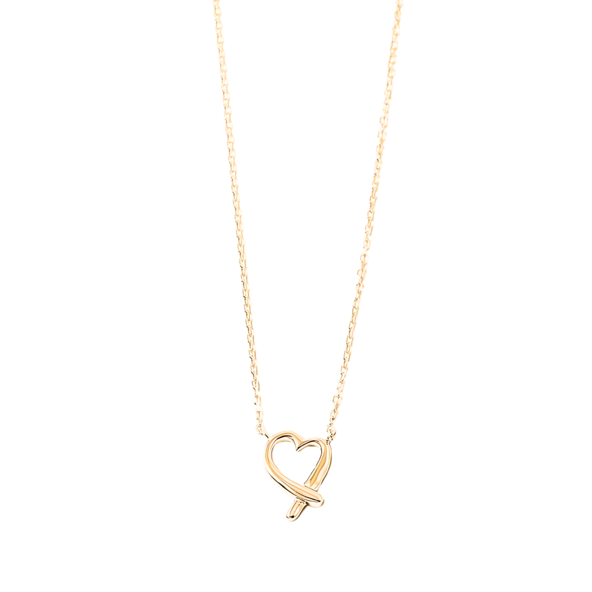 Delicate Ribbon Heart Necklace - Let's Bag It